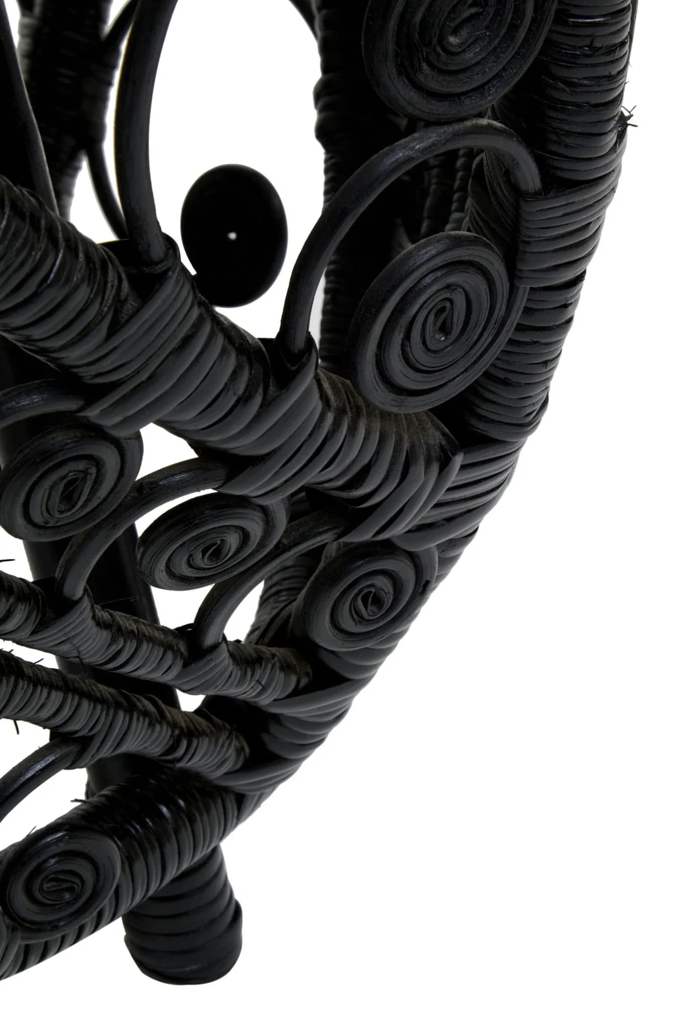 Mataram Black Natural Rattan Side Table - Tables, photo 4 of 5
