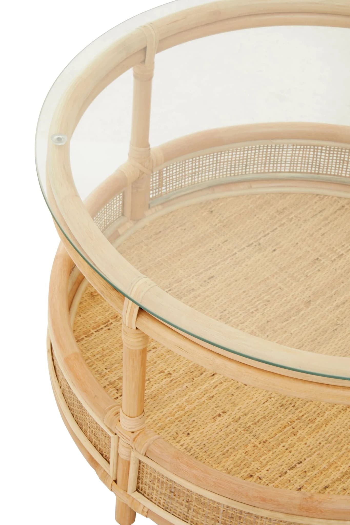 Mataram Rattan Coffee Table With Glass Top - Tables, photo 4 of 4