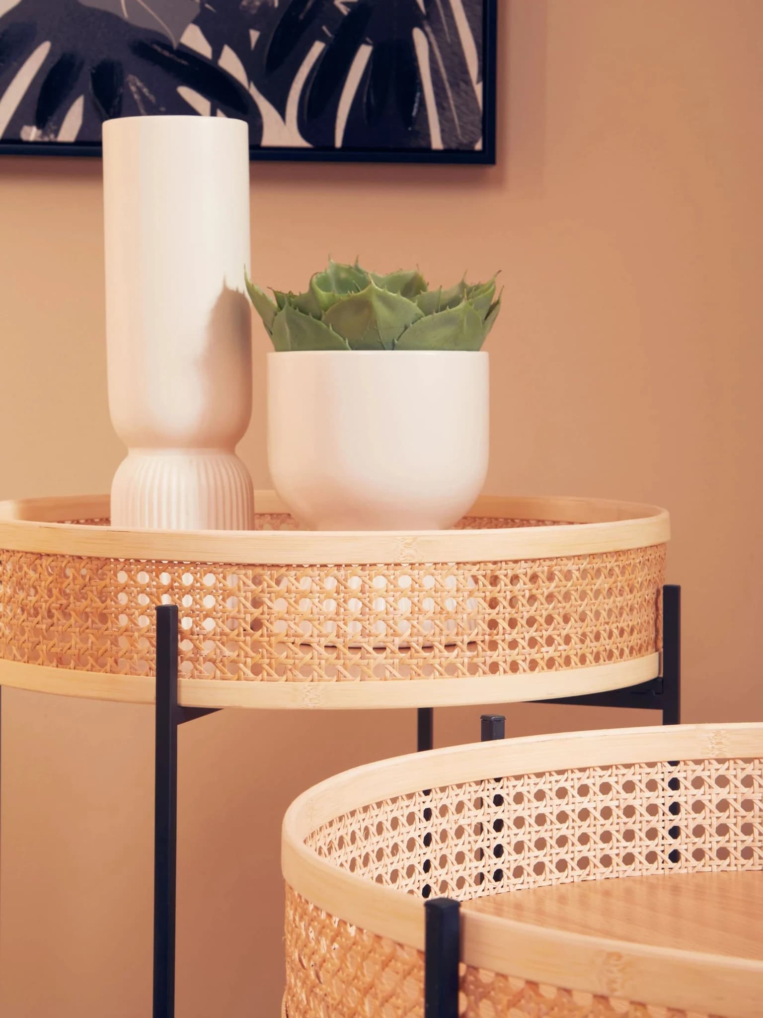 Depok Rattan Side Table With Metal Legs - Tables, photo 2 of 8