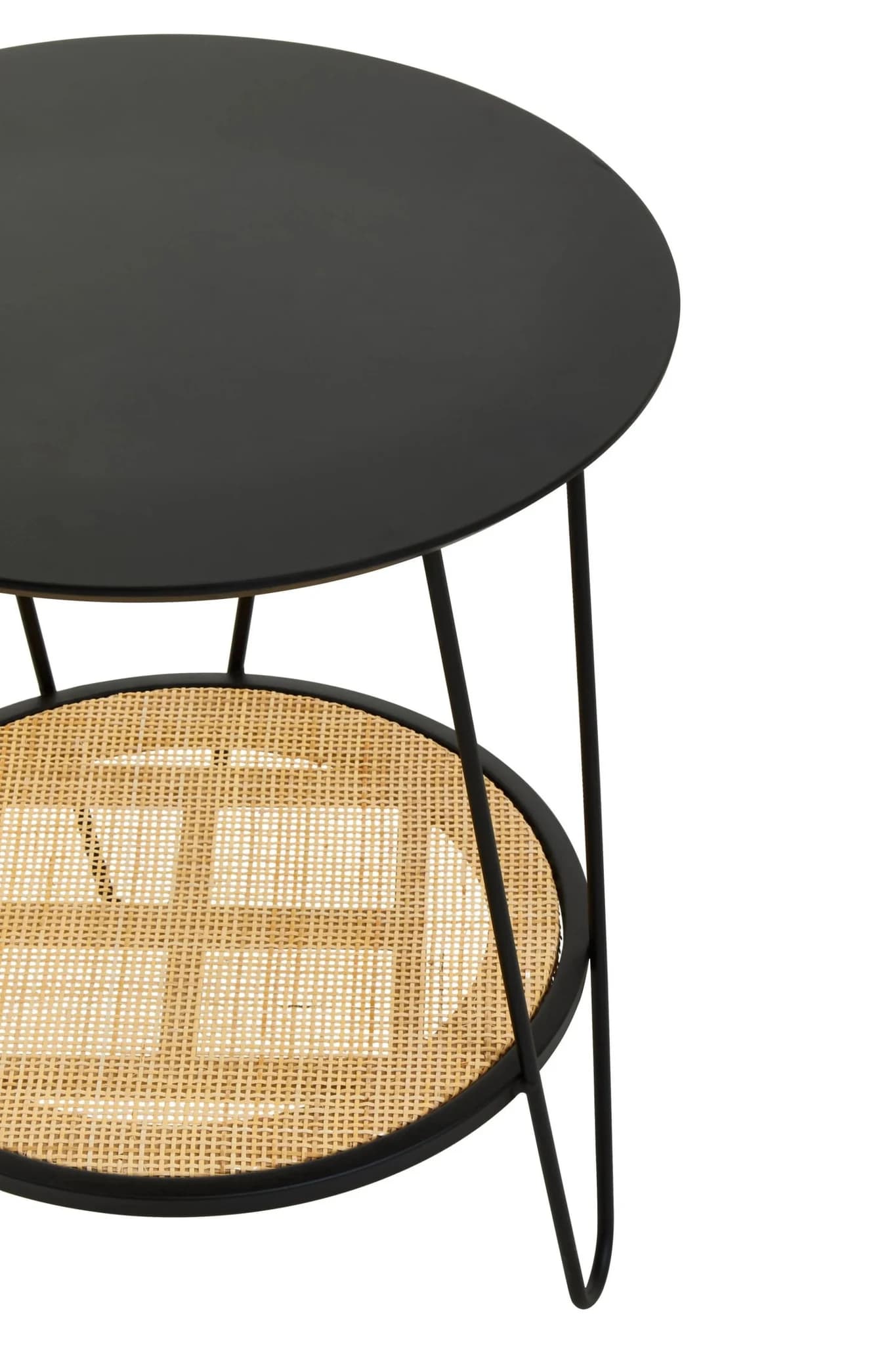 Depok Rattan And Metal Side Table With Hairpin Legs - Tables, photo 8 of 8