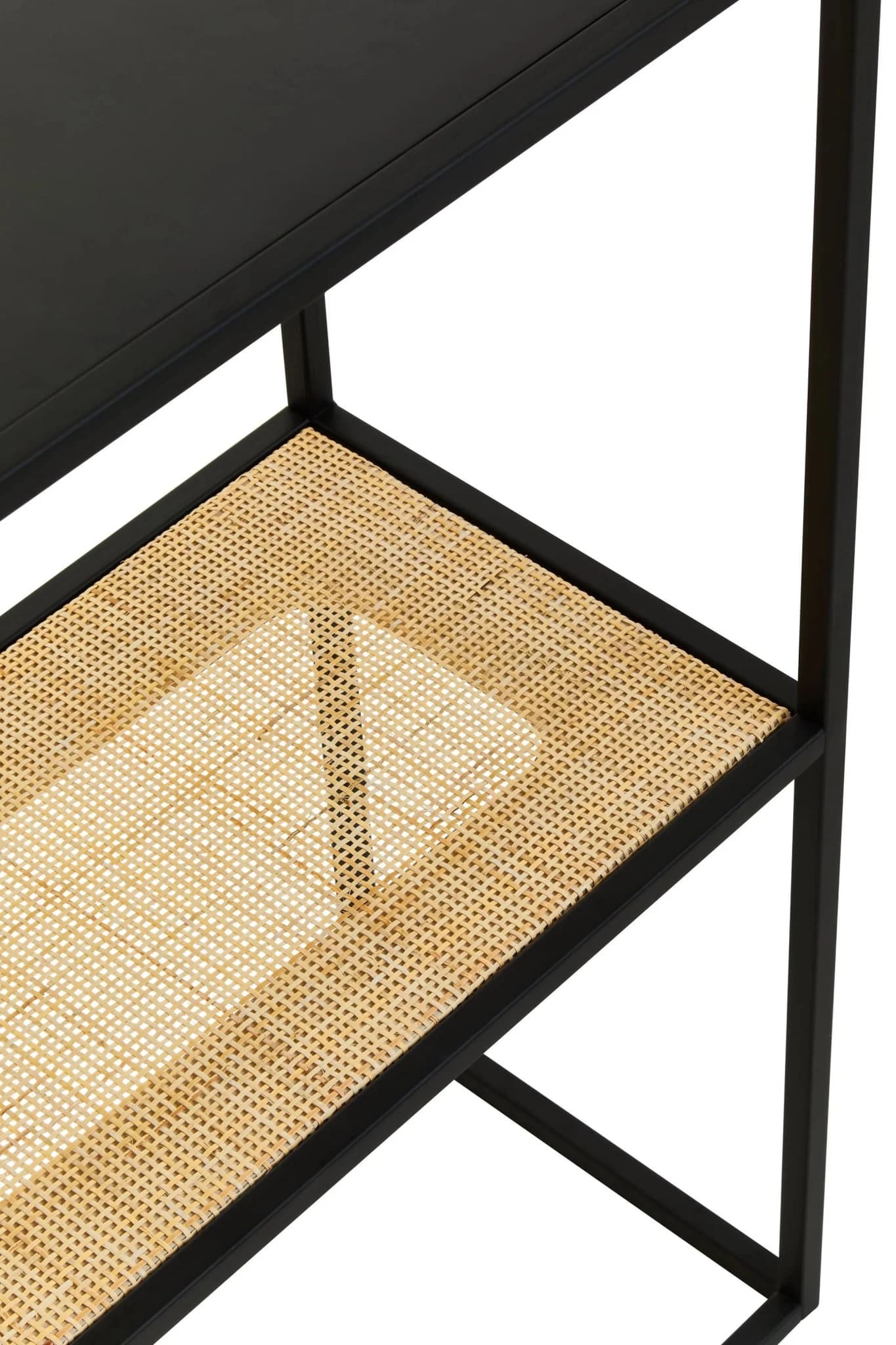 Depok 2 Tier Rattan And Metal Console Table - Tables, photo 6 of 8