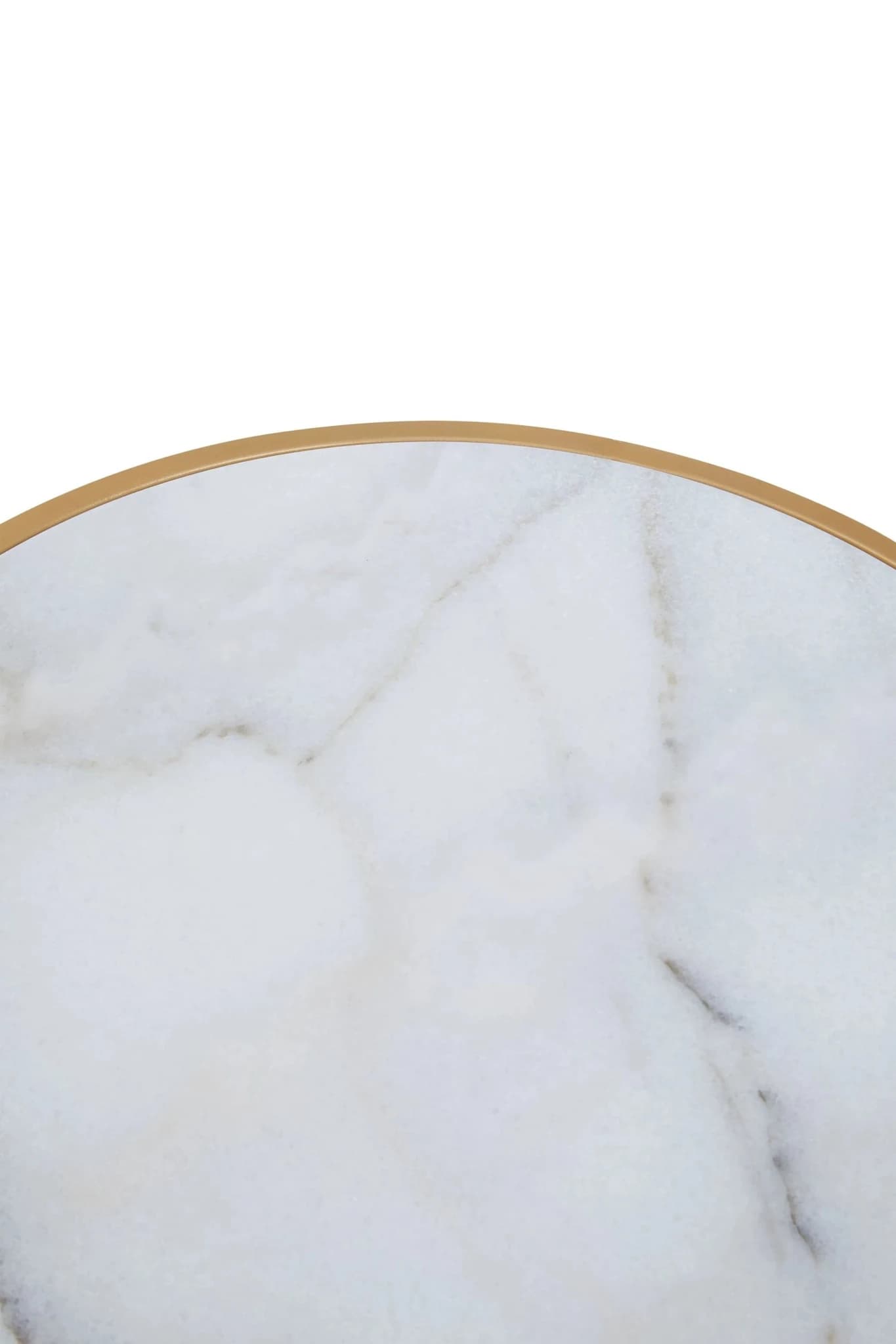 Colva White Marble and Gold Set Of Two Nesting Tables - Tables, photo 6 of 7