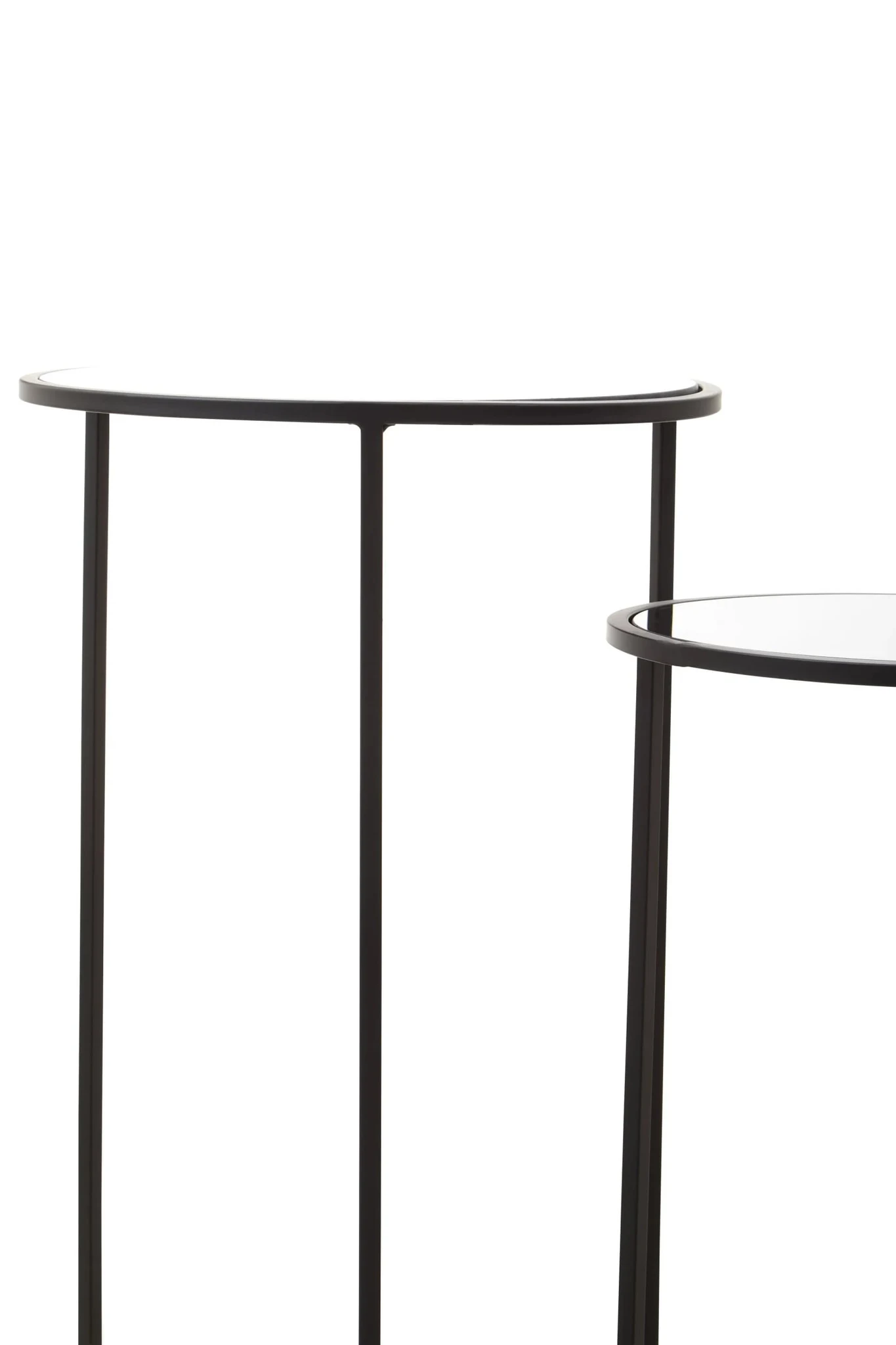Avento Set Of Two Round Black Plant Stands - Decorative, photo 6 of 8