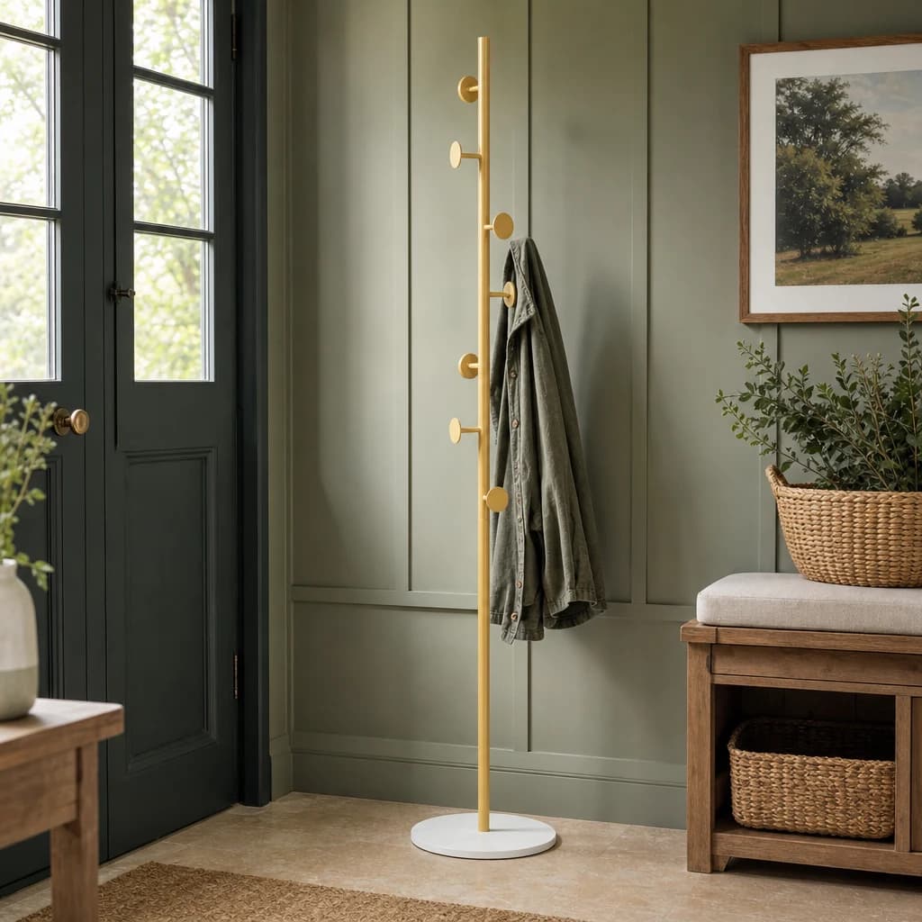 Avento Gold And White Coat Stand - Bookcases & shelving, photo 1 of 3