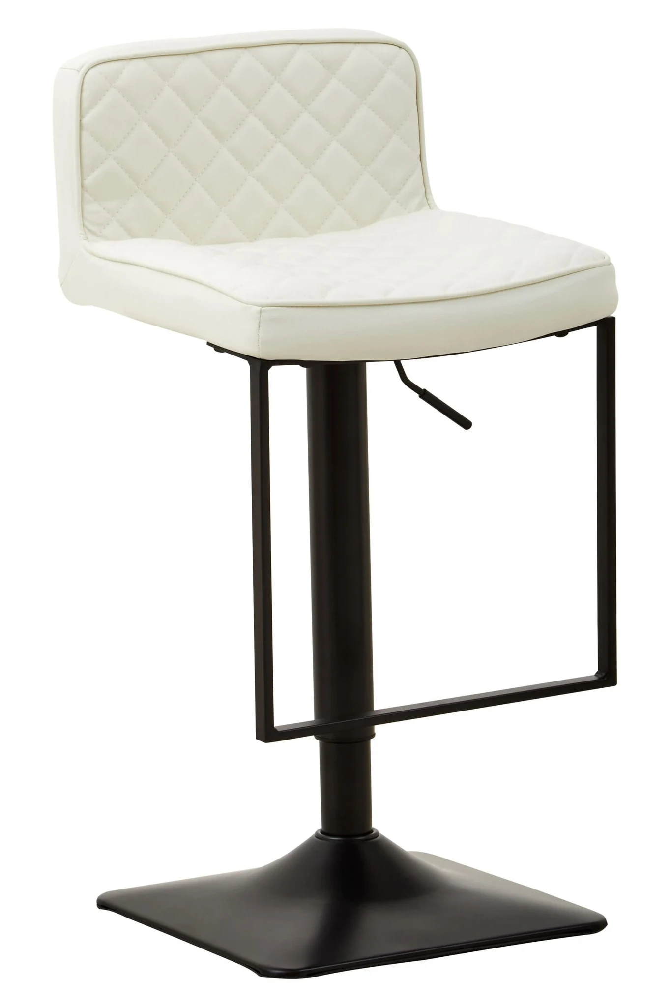 Baina White Leather Effect and Black Base Bar chair - Seating, photo 4 of 8