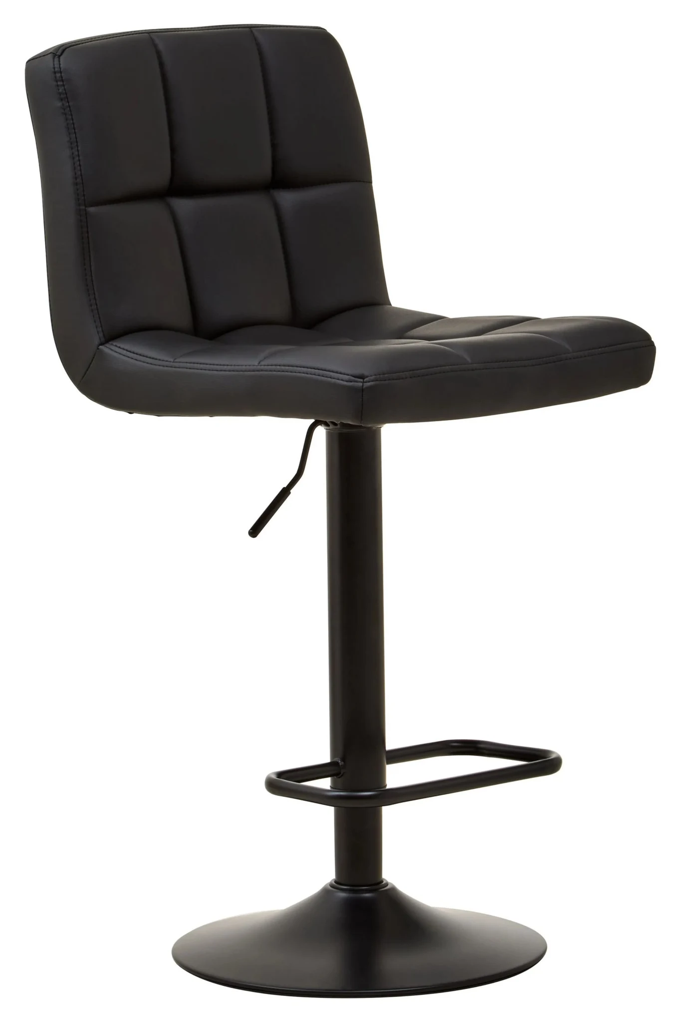 Baina Black Faux Leather Bar Chair - Seating, photo 4 of 8