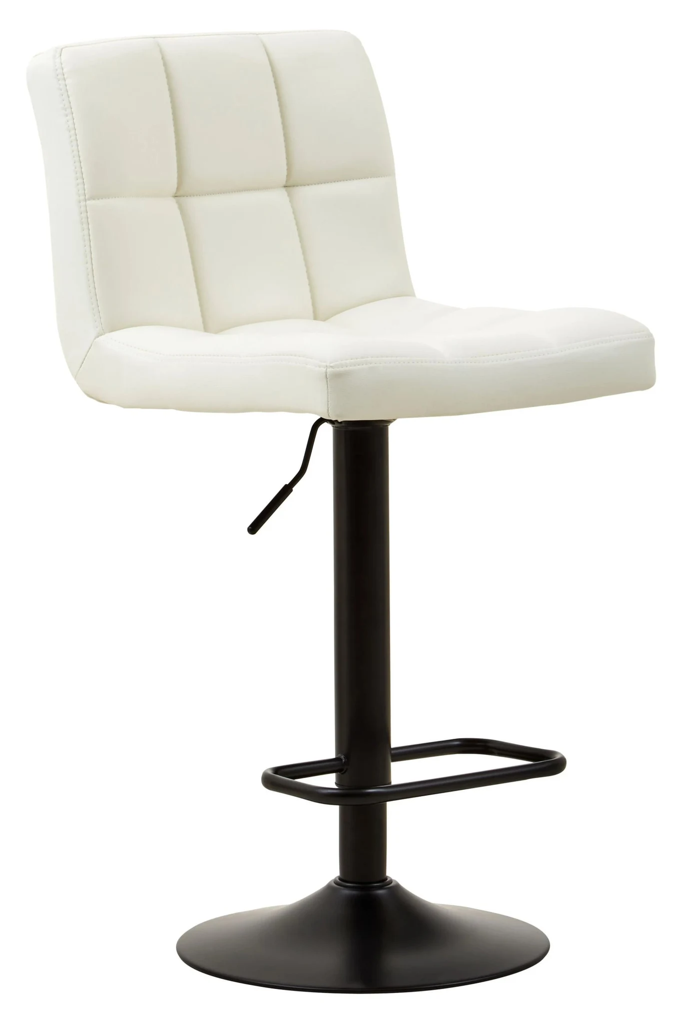 Baina White Faux Leather Bar Chair - Seating, photo 4 of 8