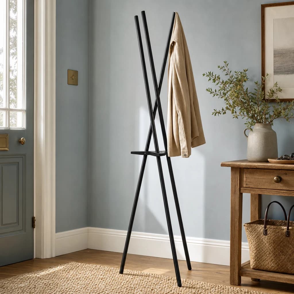 Rostok Matt Black Coat Stand - Bookcases & shelving, photo 1 of 6