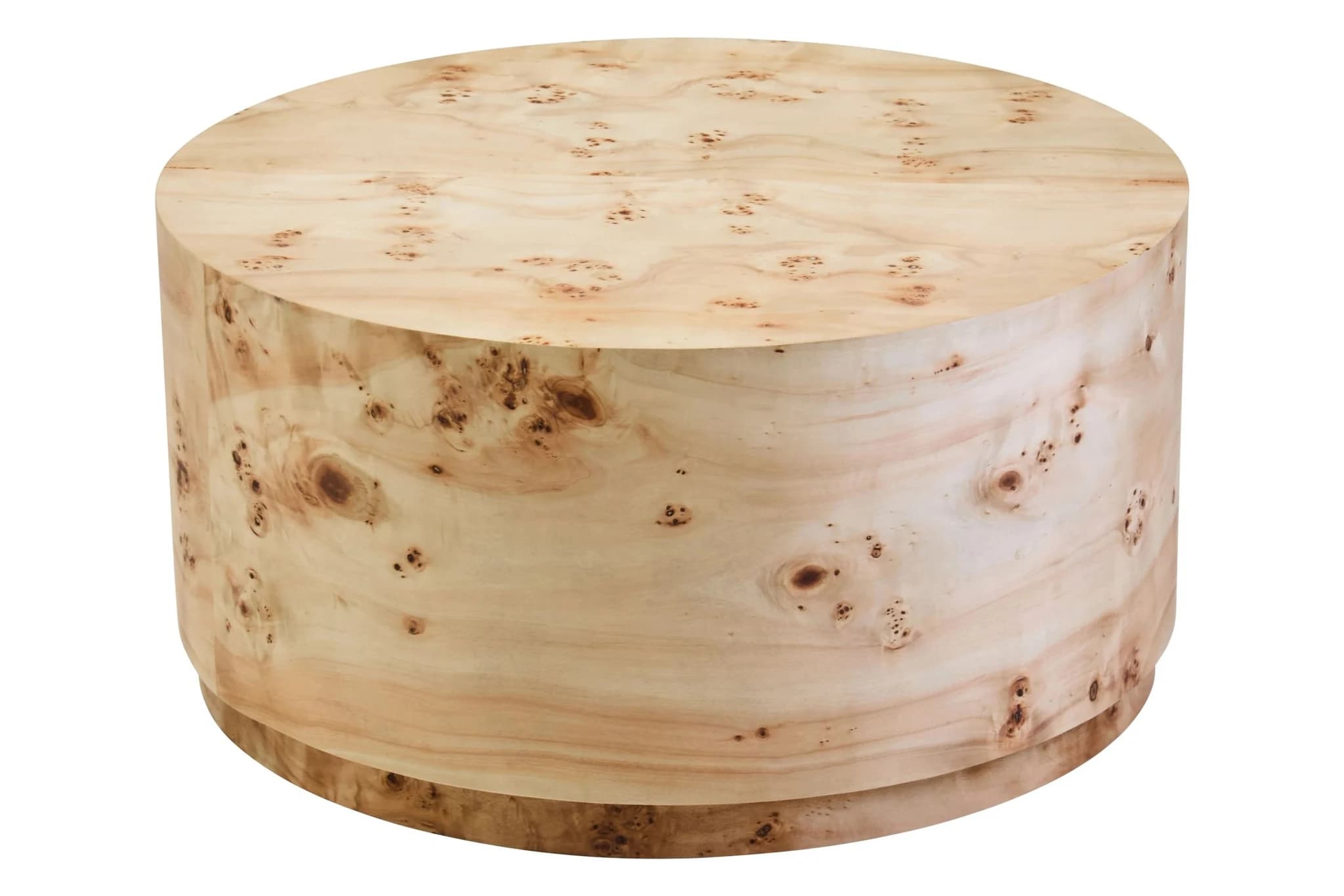 Mota Burl Wood Design Round Coffee Table - Tables, photo 6 of 8