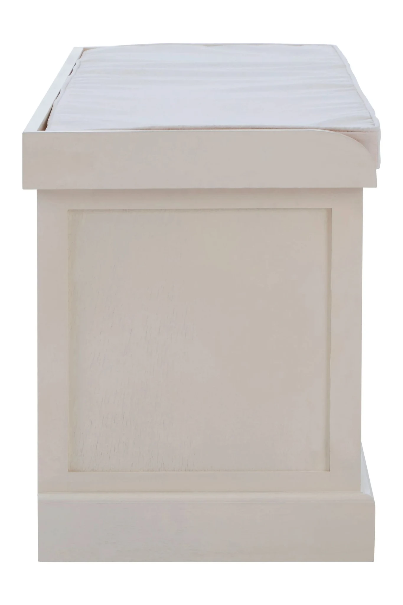 Heritage White Three Drawer Wooden and Rattan Storage Bench with Cushion - Bookcases & shelving, photo 3 of 6