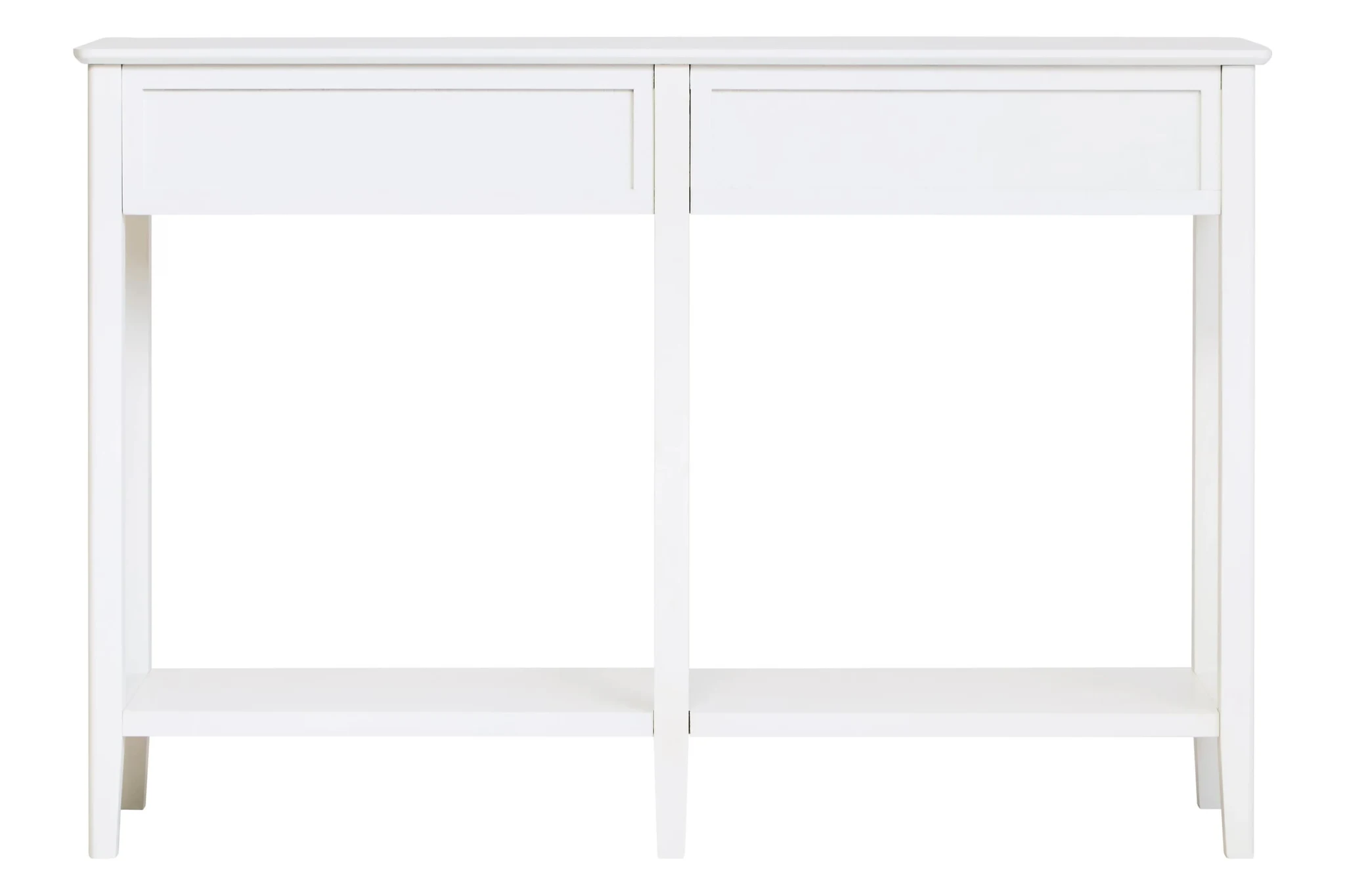 Heritage Two Drawer White Wooden Console Table - Tables, photo 2 of 8