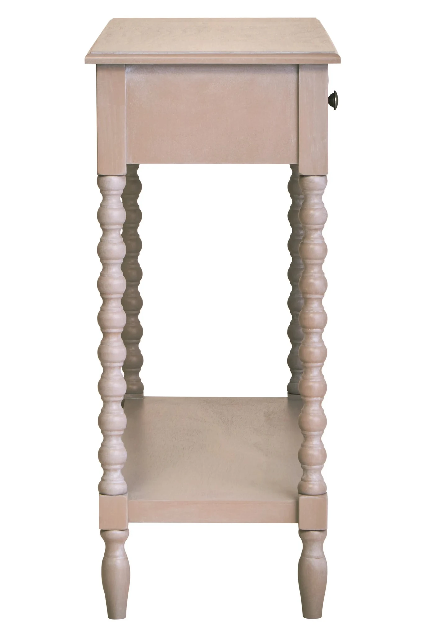 Heritage Two Drawer Bobble Detail Grey Wooden Console Table - Tables, photo 8 of 8