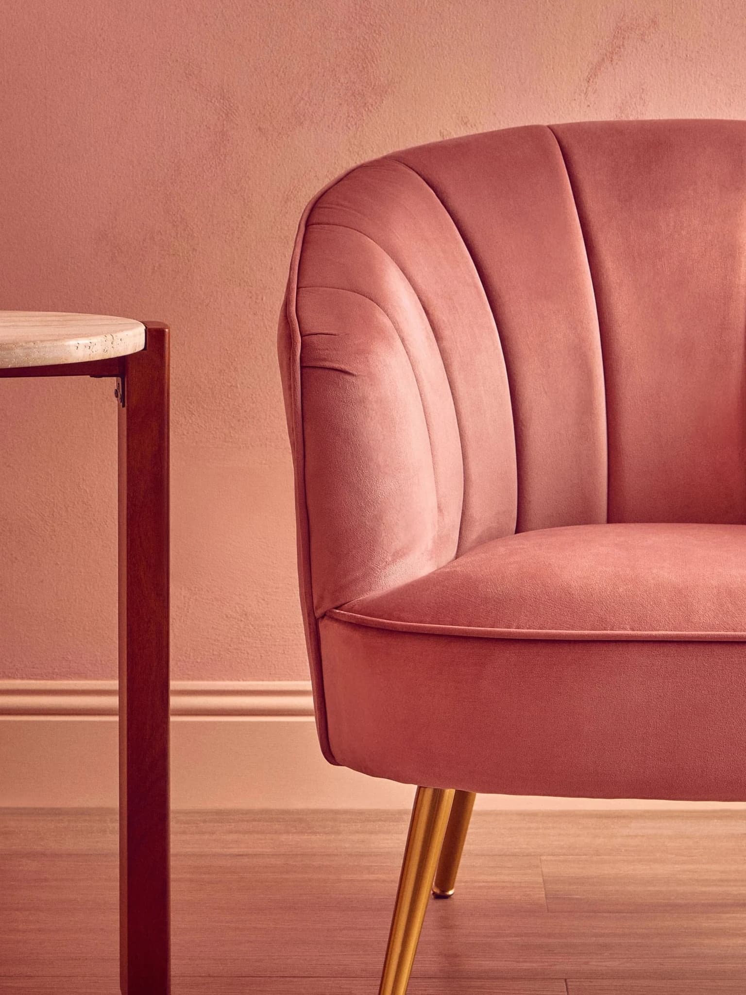 Yolanda Pink Velvet Chair - Seating, photo 6 of 8