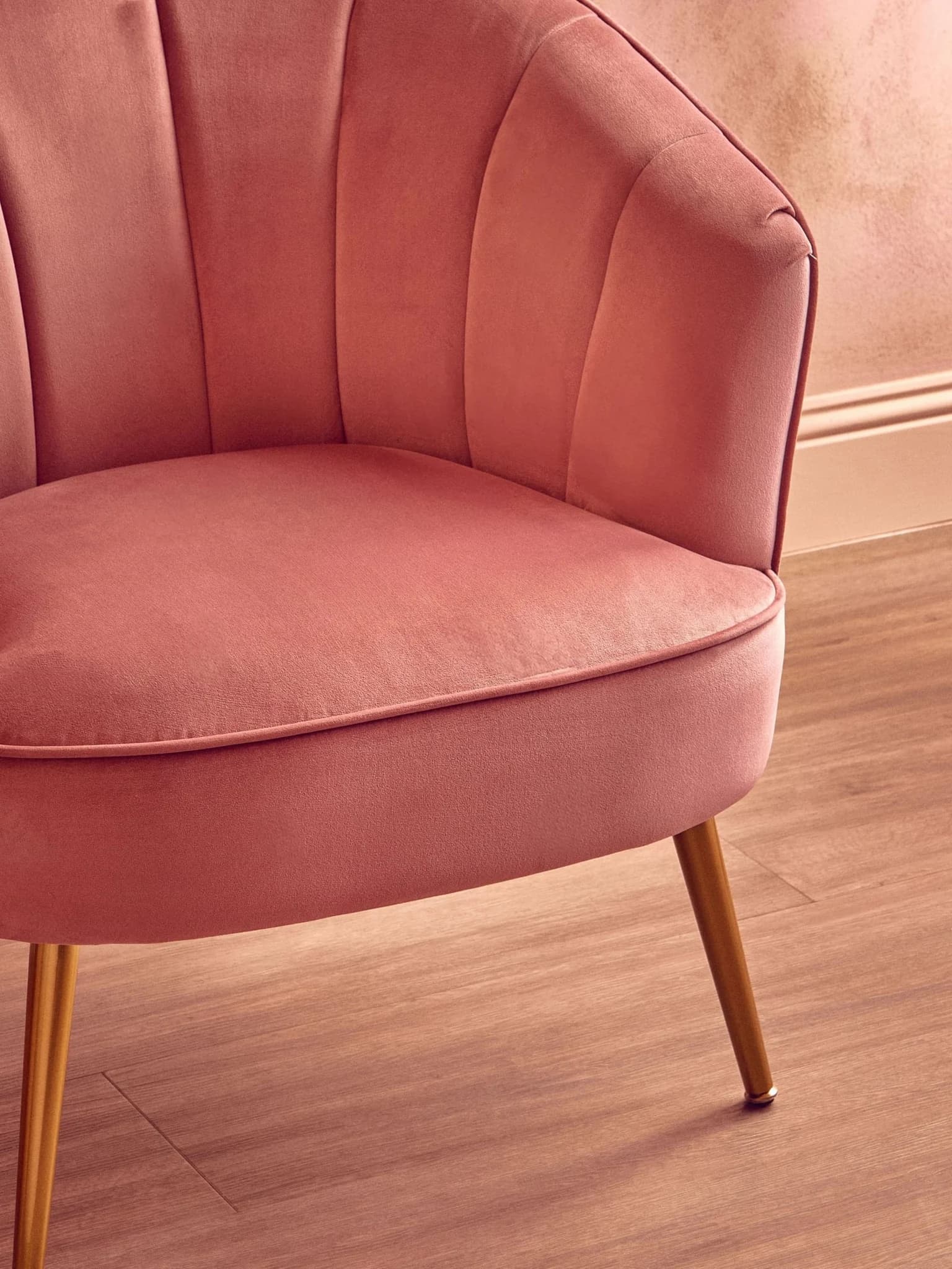 Yolanda Pink Velvet Chair - Seating, photo 5 of 8