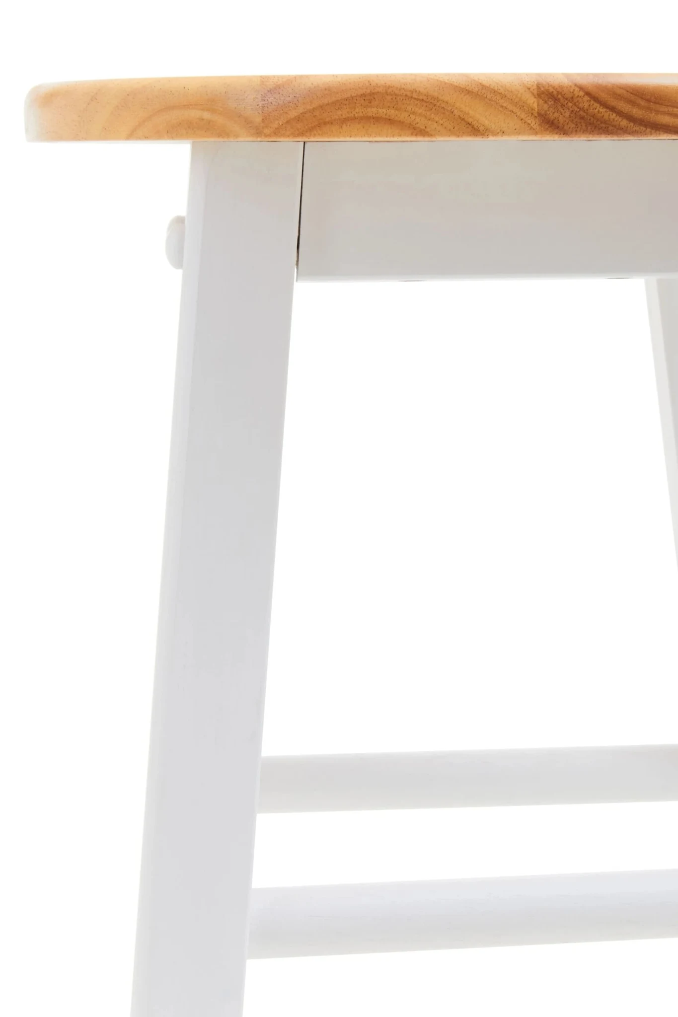Chester White and Natural Wooden Kitchen or Bar Stool - Seating, photo 4 of 5