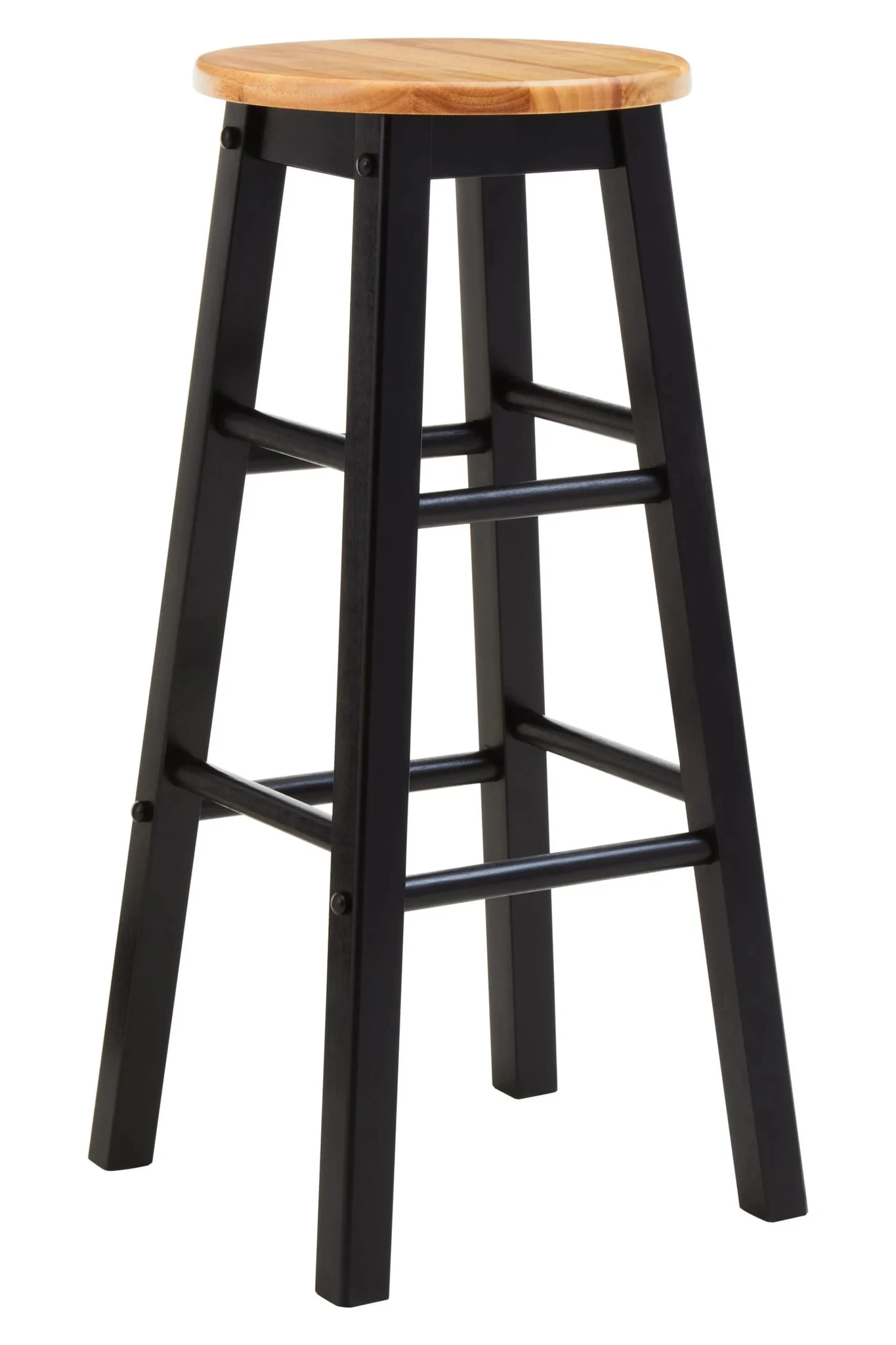 Chester Black and Natural Wood Kitchen or Bar Stool - Seating, photo 3 of 5