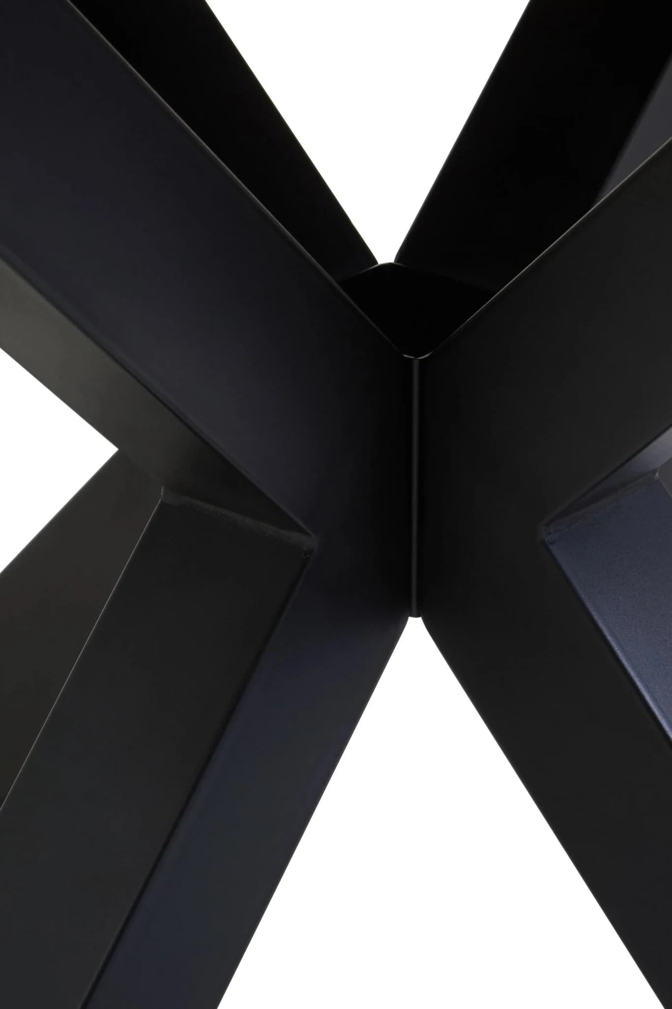 Salford Black Wood Veneer Round Dining Table With Metal Legs - Tables, photo 5 of 8