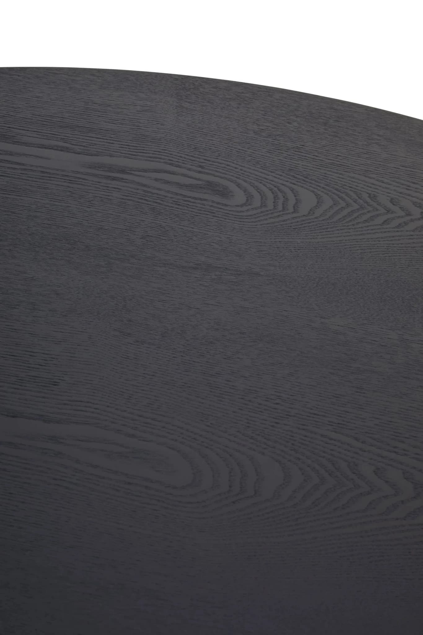 Salford Black Wood Veneer Round Dining Table With Metal Legs - Tables, photo 4 of 8