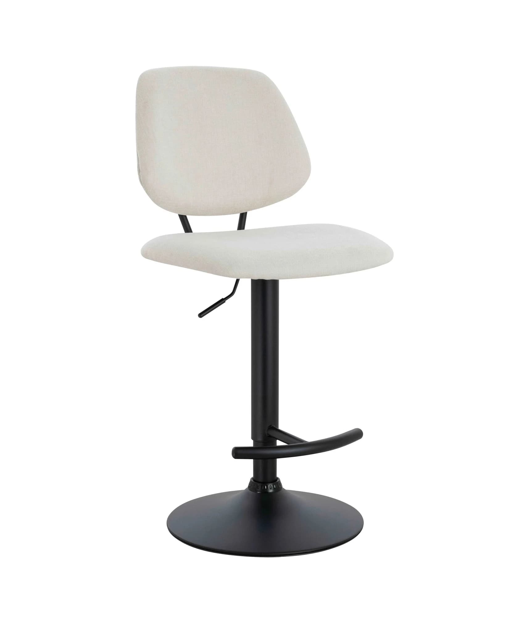Maxwell Set of 2 Beige Textured Fabric Bar Chairs - Seating, photo 7 of 8