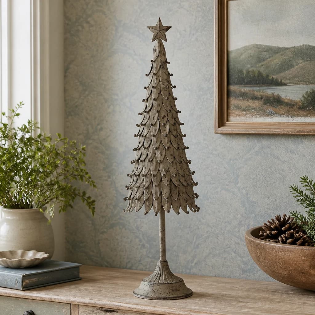 Large Rustic Decorative Tree With Star - Sculptures & ornaments, photo 1 of 4