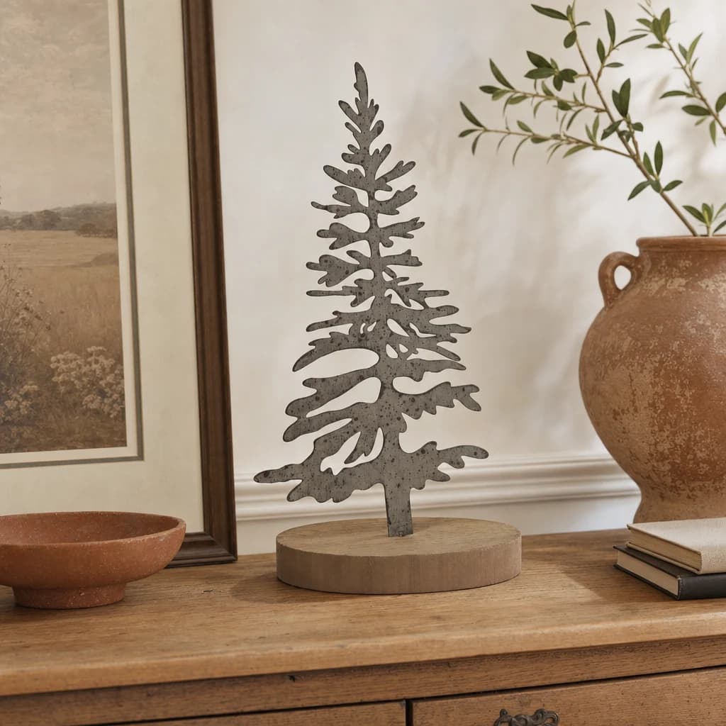 Large Rustic Silhouette Tree On Stand - Vases, photo 1 of 2