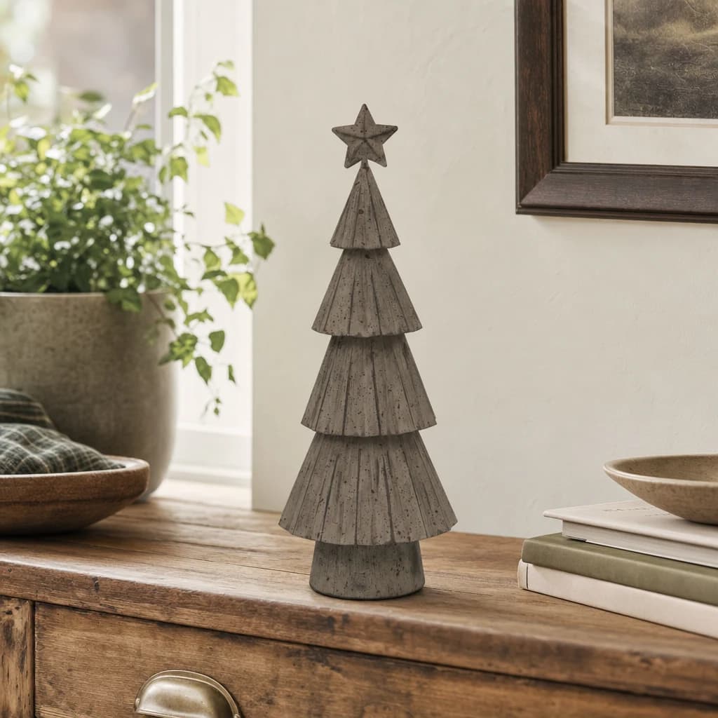 Medium Rustic Bough Tree With Star - Sculptures & ornaments, photo 1 of 3