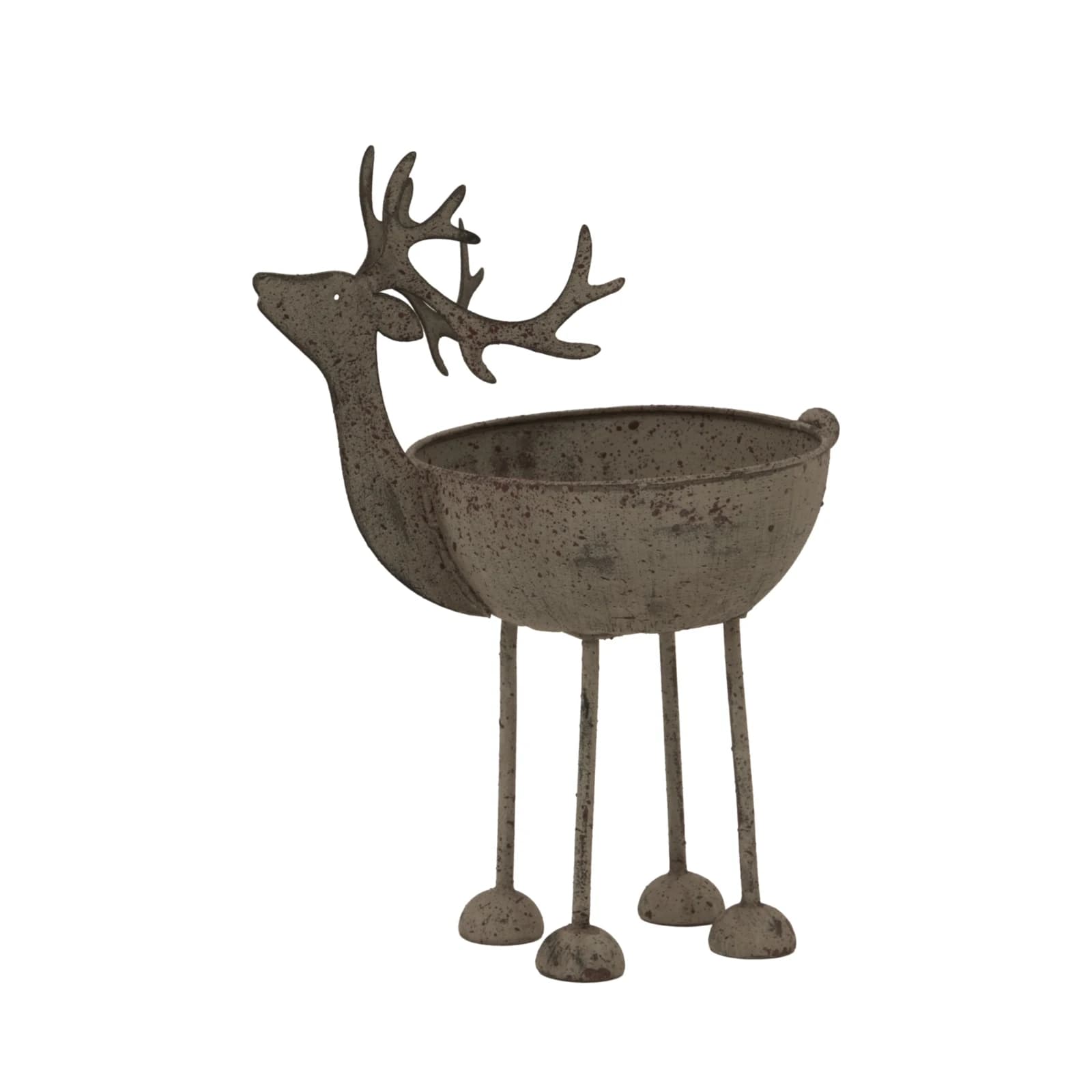 Rustic Metal Reindeer Bowl - Sculptures & ornaments, photo 2 of 5