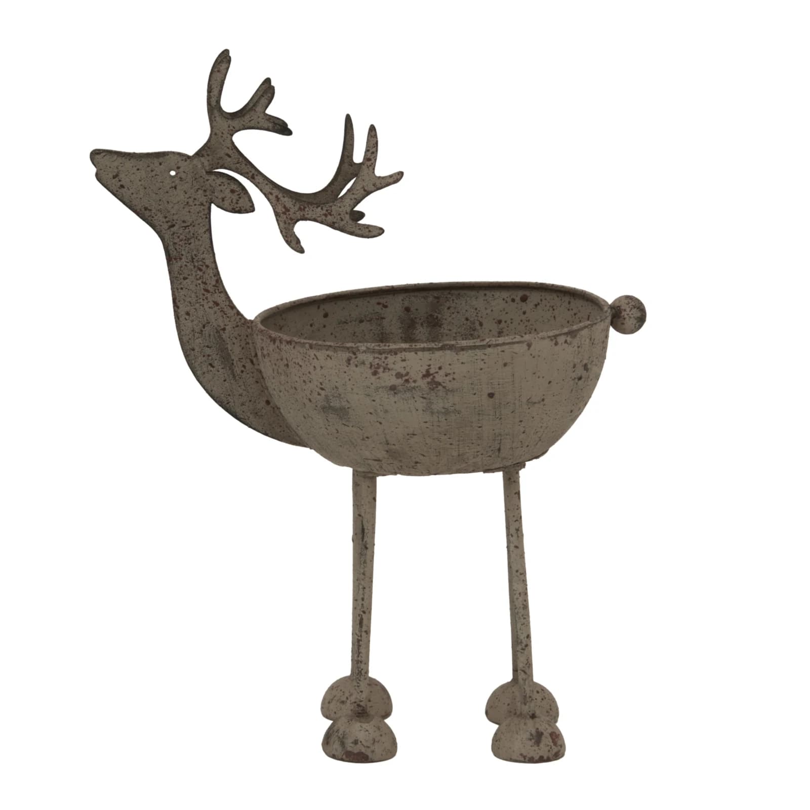Rustic Metal Reindeer Bowl - Sculptures & ornaments, photo 4 of 5
