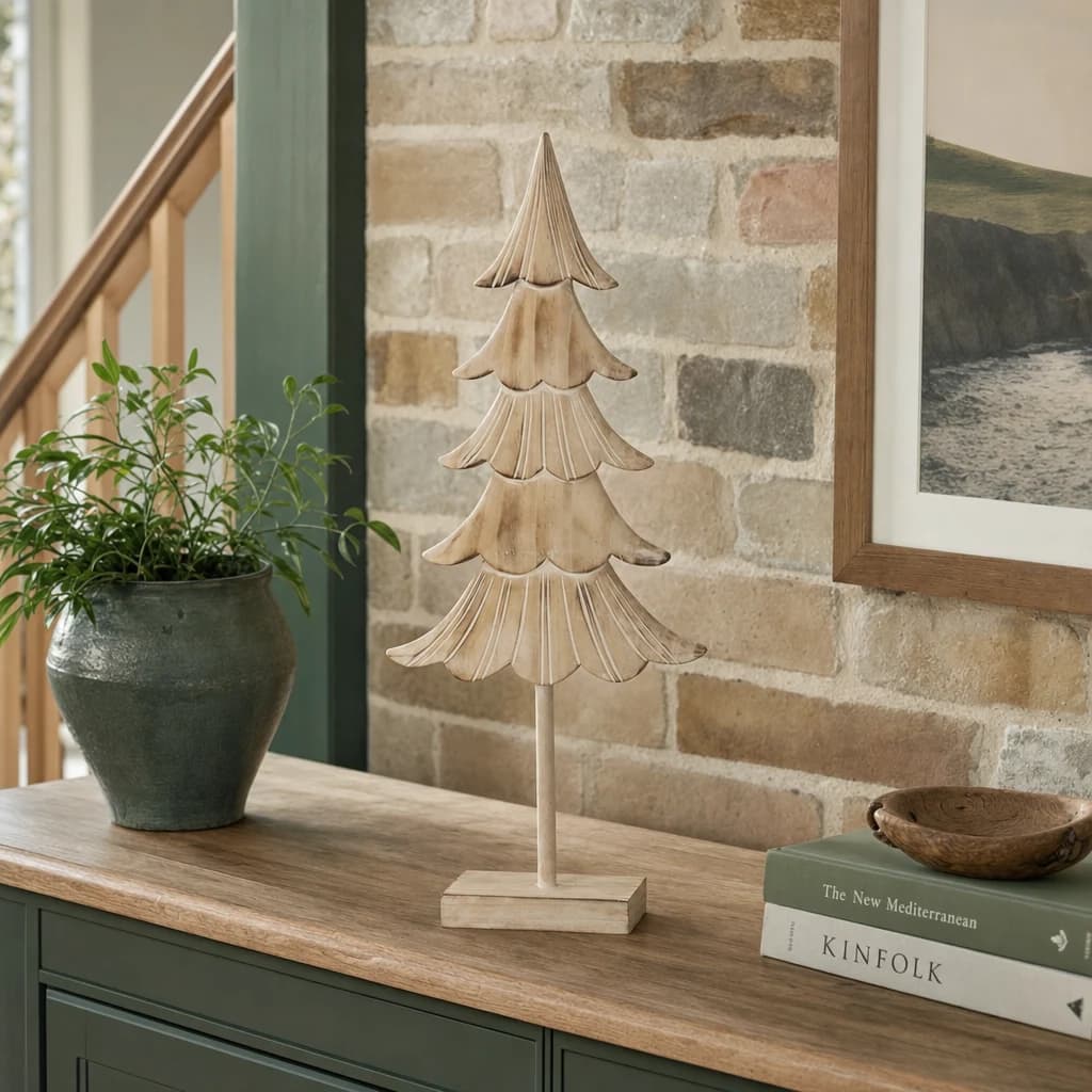 Large Rustic Fir Tree On Stand - Sculptures & ornaments, photo 1 of 4