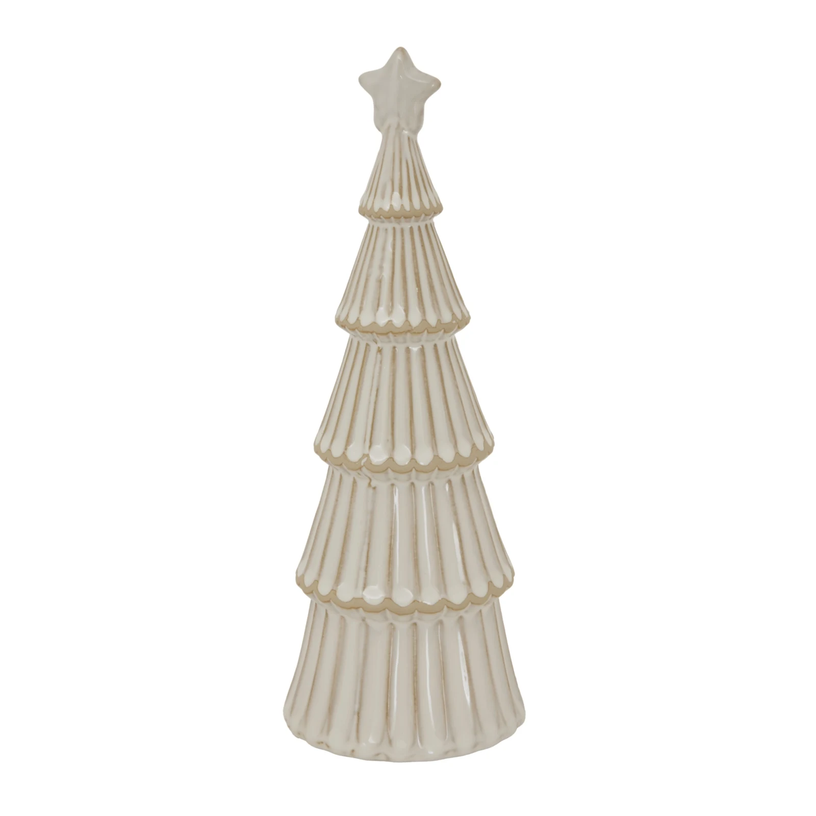 Large Alora Ceramic Snowy Layered Tree With Star - Sculptures & ornaments, photo 3 of 5