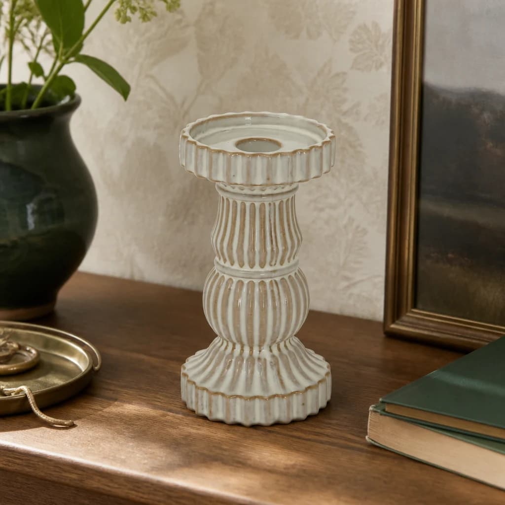 Alora Ceramic Pillar Candle Holder - Candles, photo 1 of 3