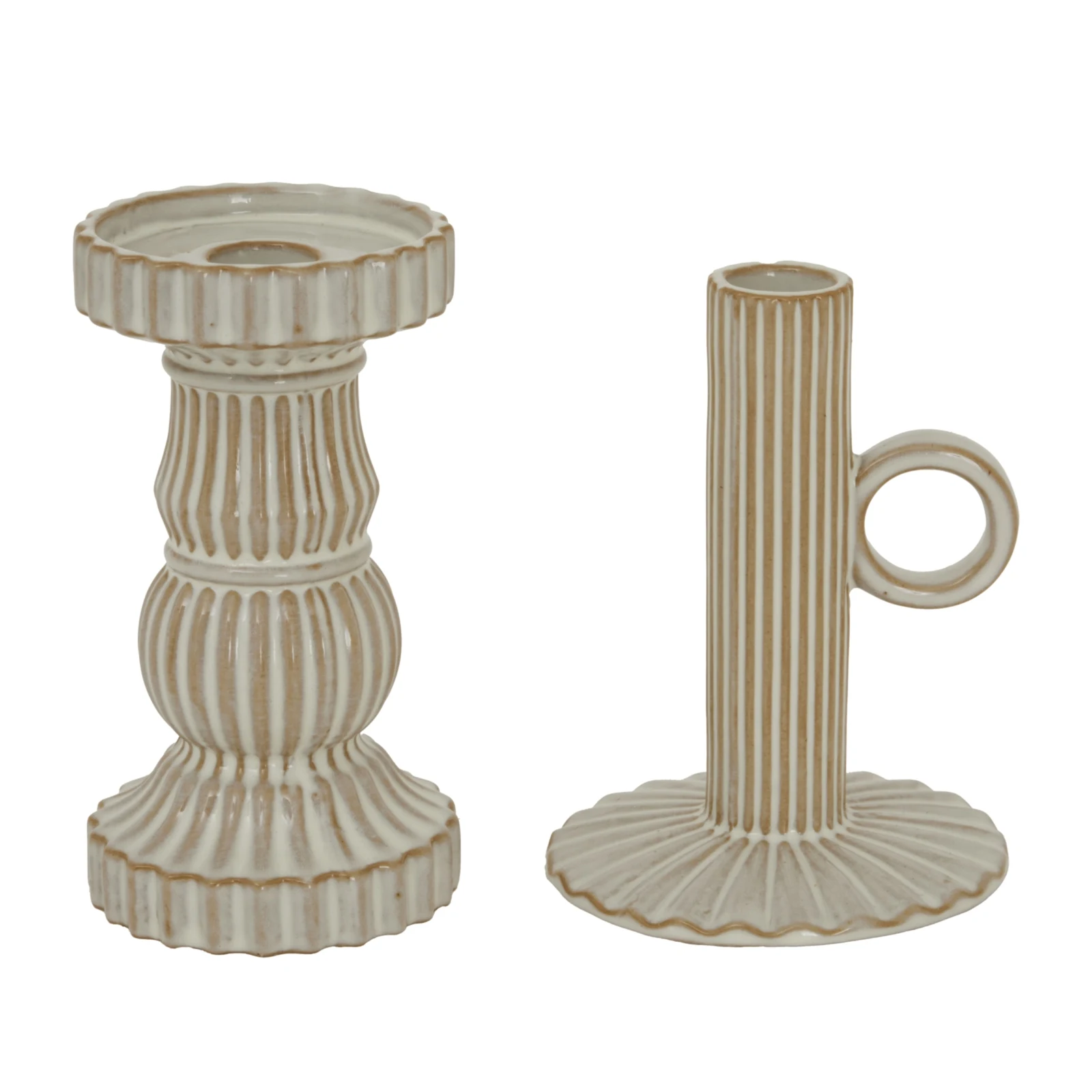 Alora Ceramic Taper Candle Holder With Handle - Candles, photo 2 of 3
