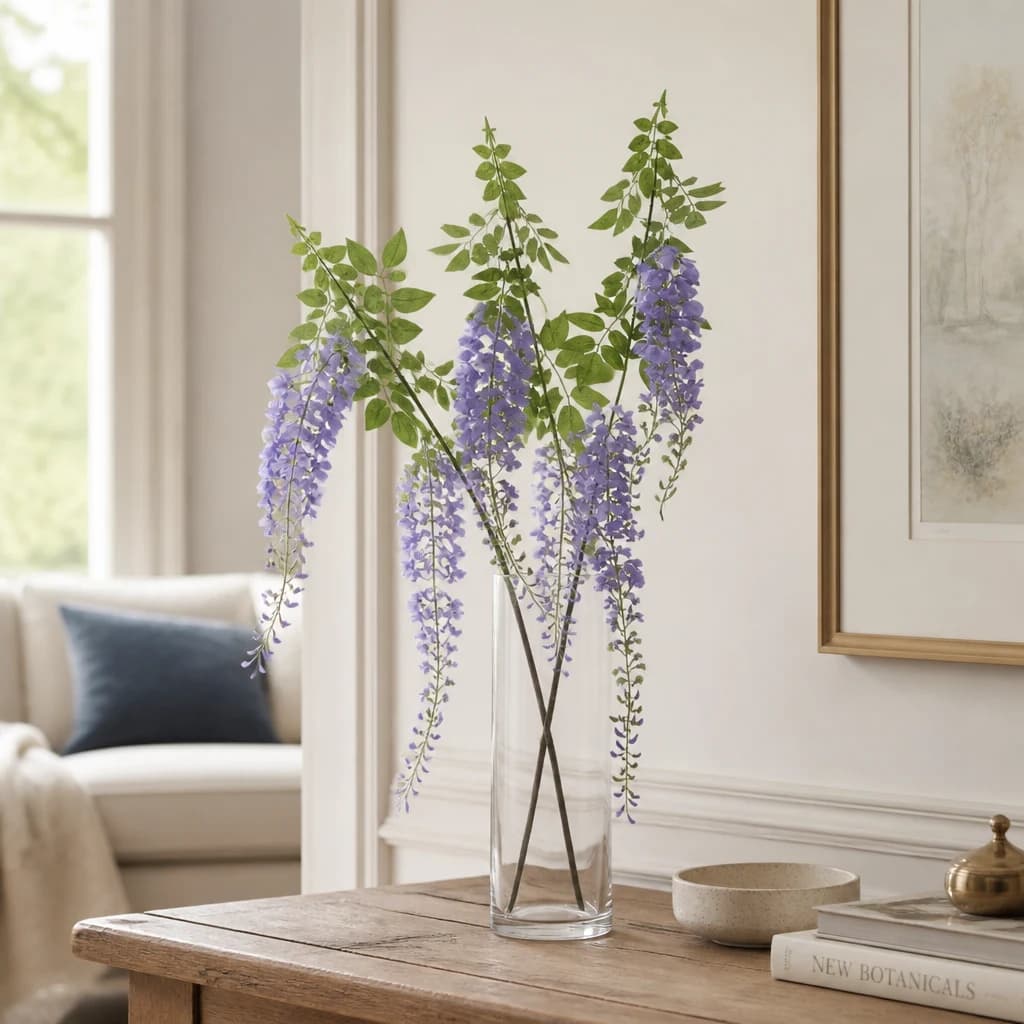 Large Purple Wisteria Spray — Pack of 3 - Artificial plants & flowers, photo 1 of 3