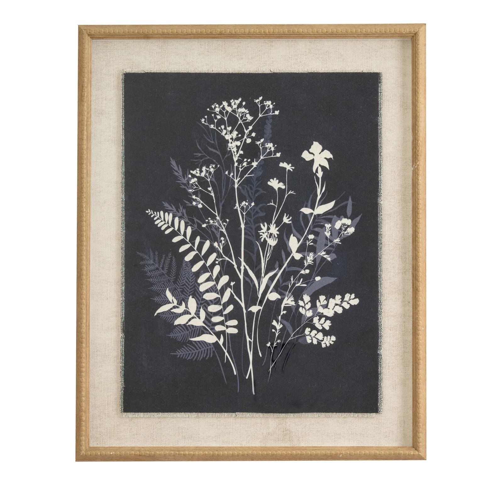 Flora & Fauna Collection Grove On Linen In Beaded Frame - Wall art & frames, photo 2 of 4