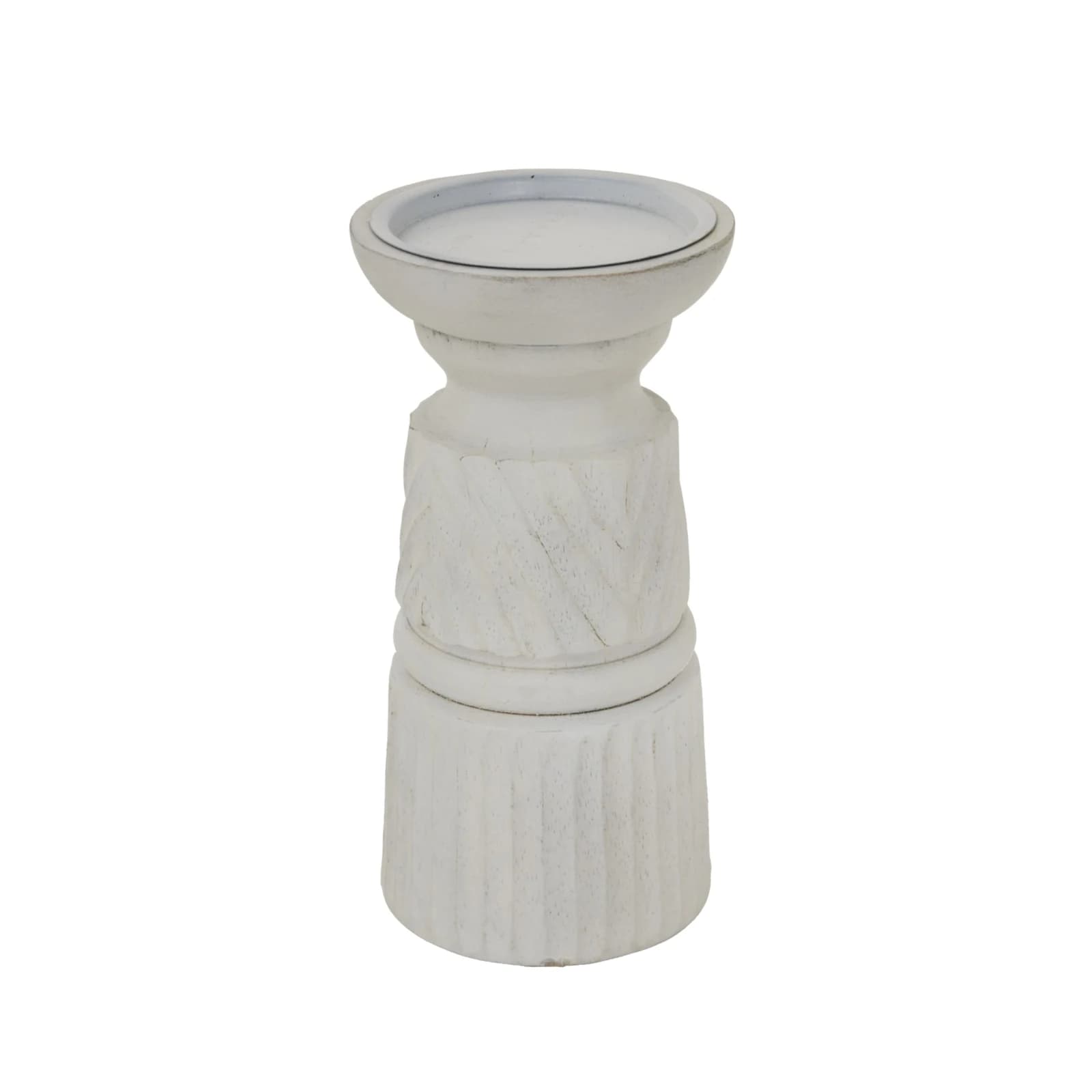 White Carved Candle Holder - Candles, photo 3 of 4