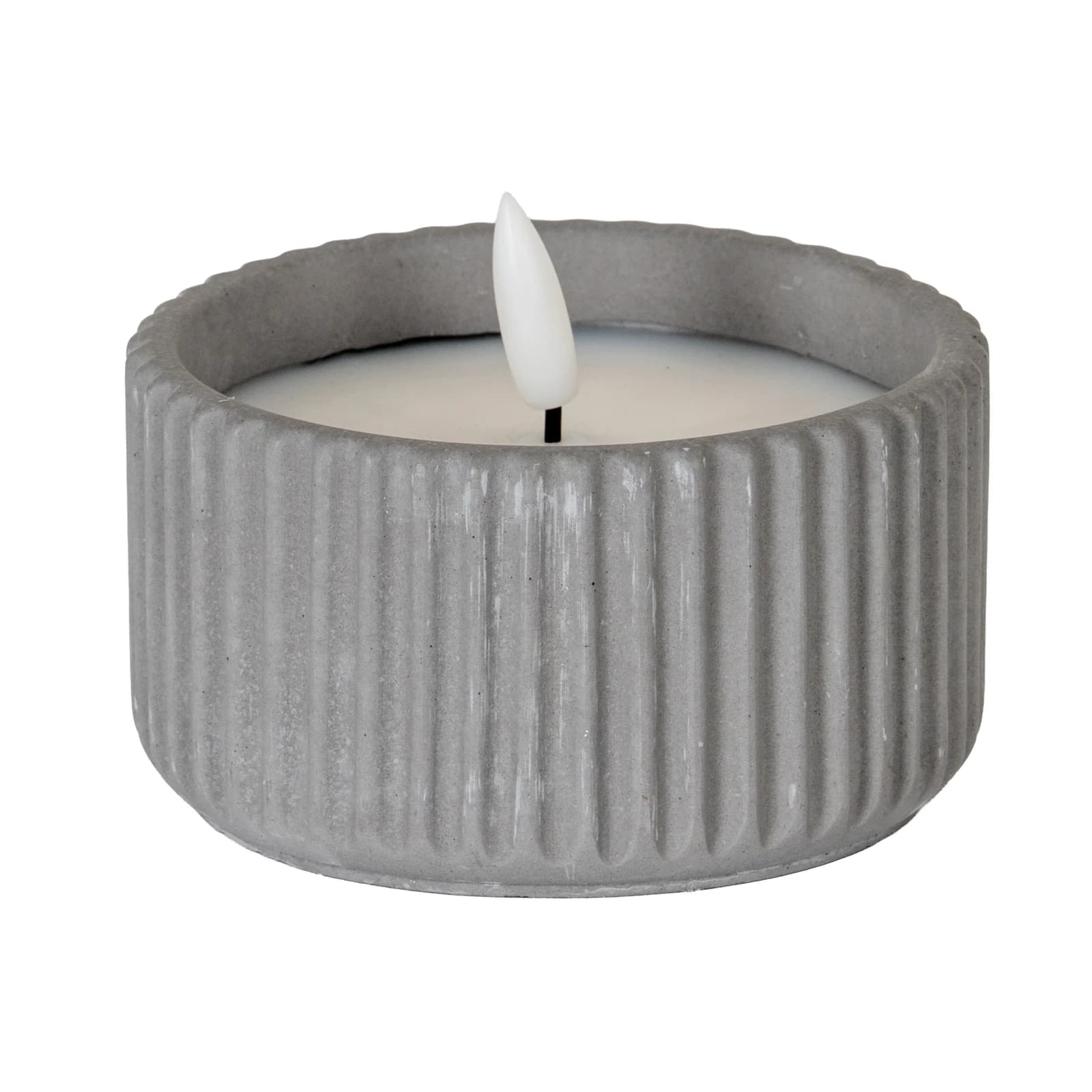 Luxe Collection Natural Glow Ribbed Small Led Candle - Candles, photo 2 of 6