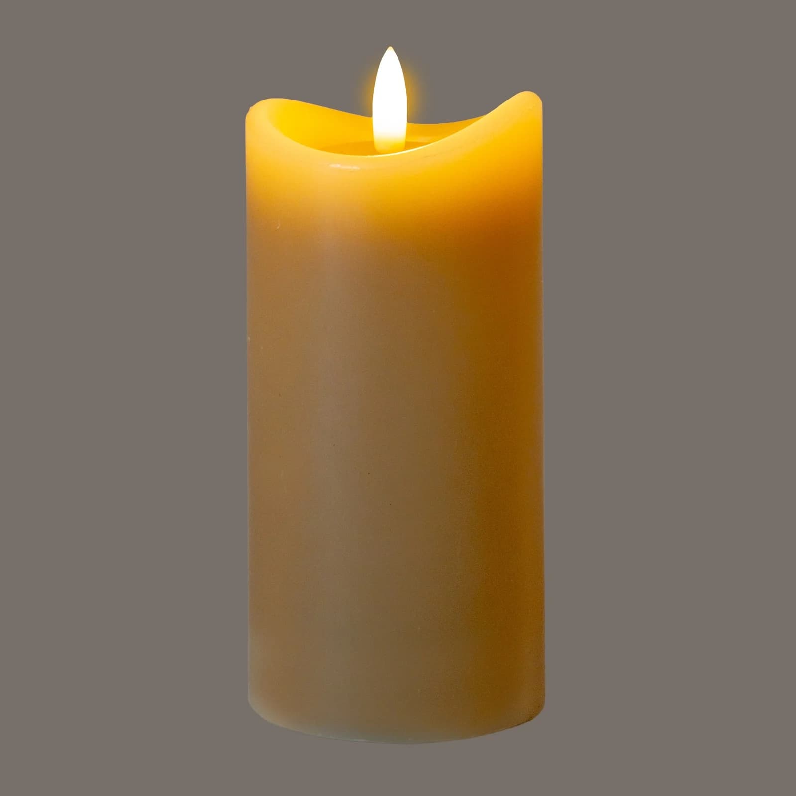 Luxe Collection Natural Glow 2.75x6 Taupe Melted LED Candle - Candles, photo 3 of 5