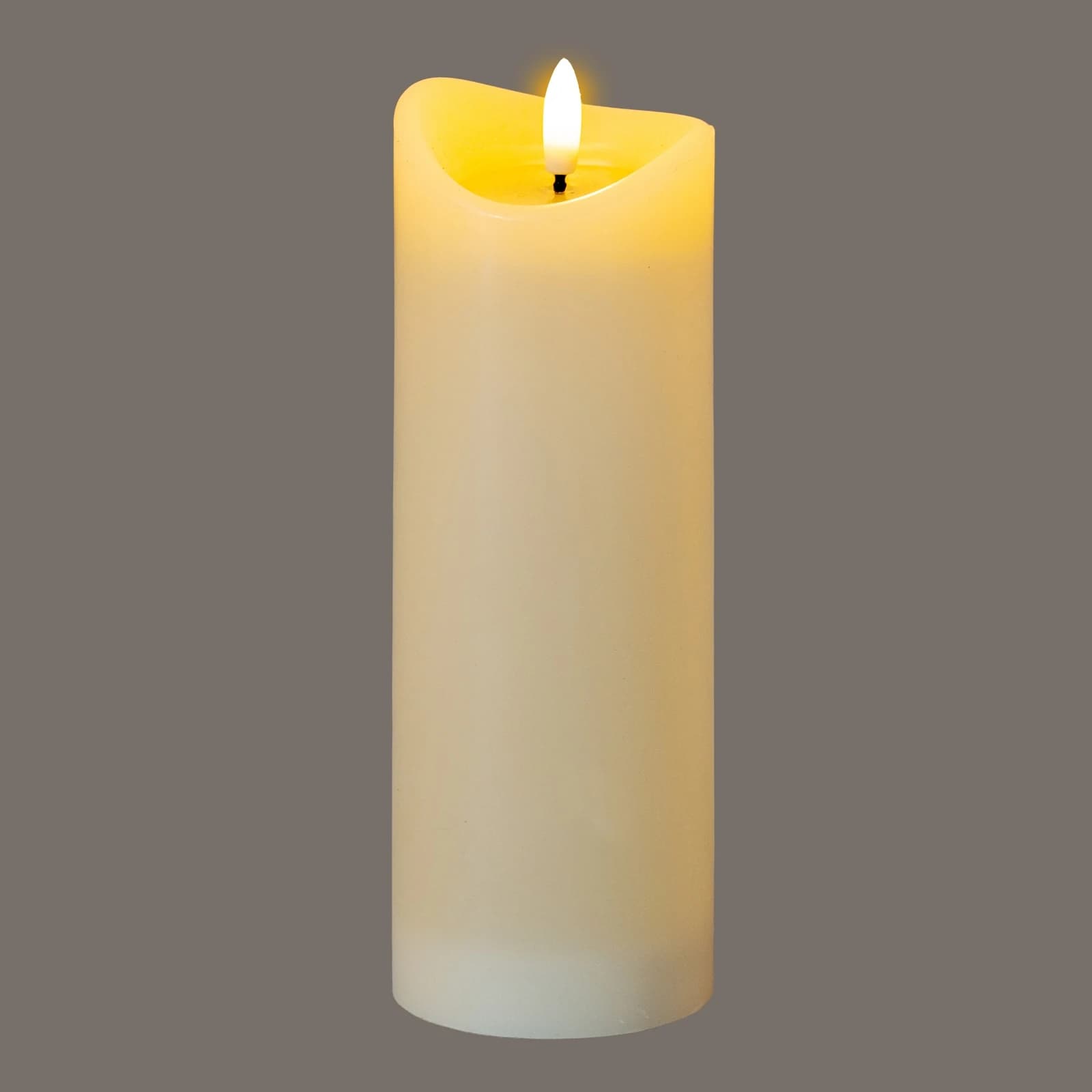 Luxe Collection Natural Glow 2.75x8 Cream Melted LED Candle - Candles, photo 2 of 4