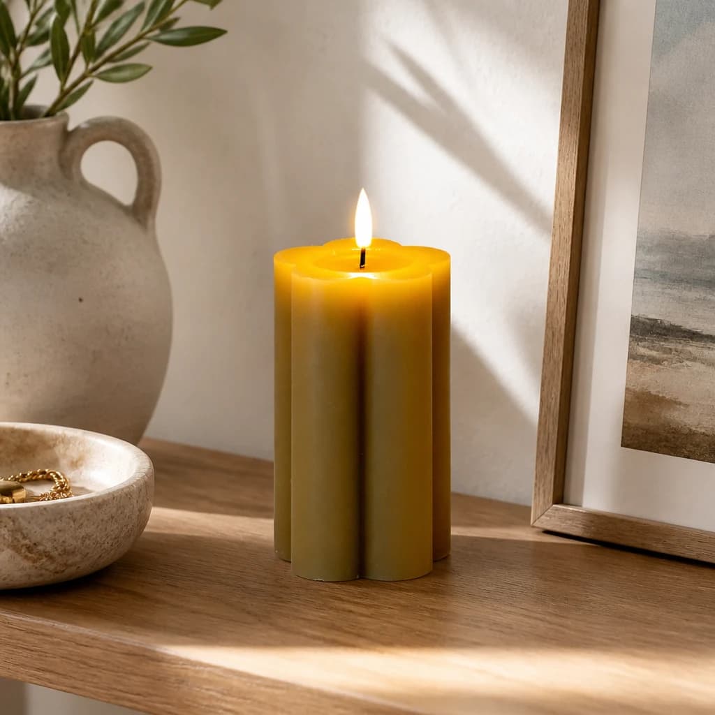 Luxe Collection Natural Glow 2.75x5 Stone LED Candle - Candles, photo 1 of 5