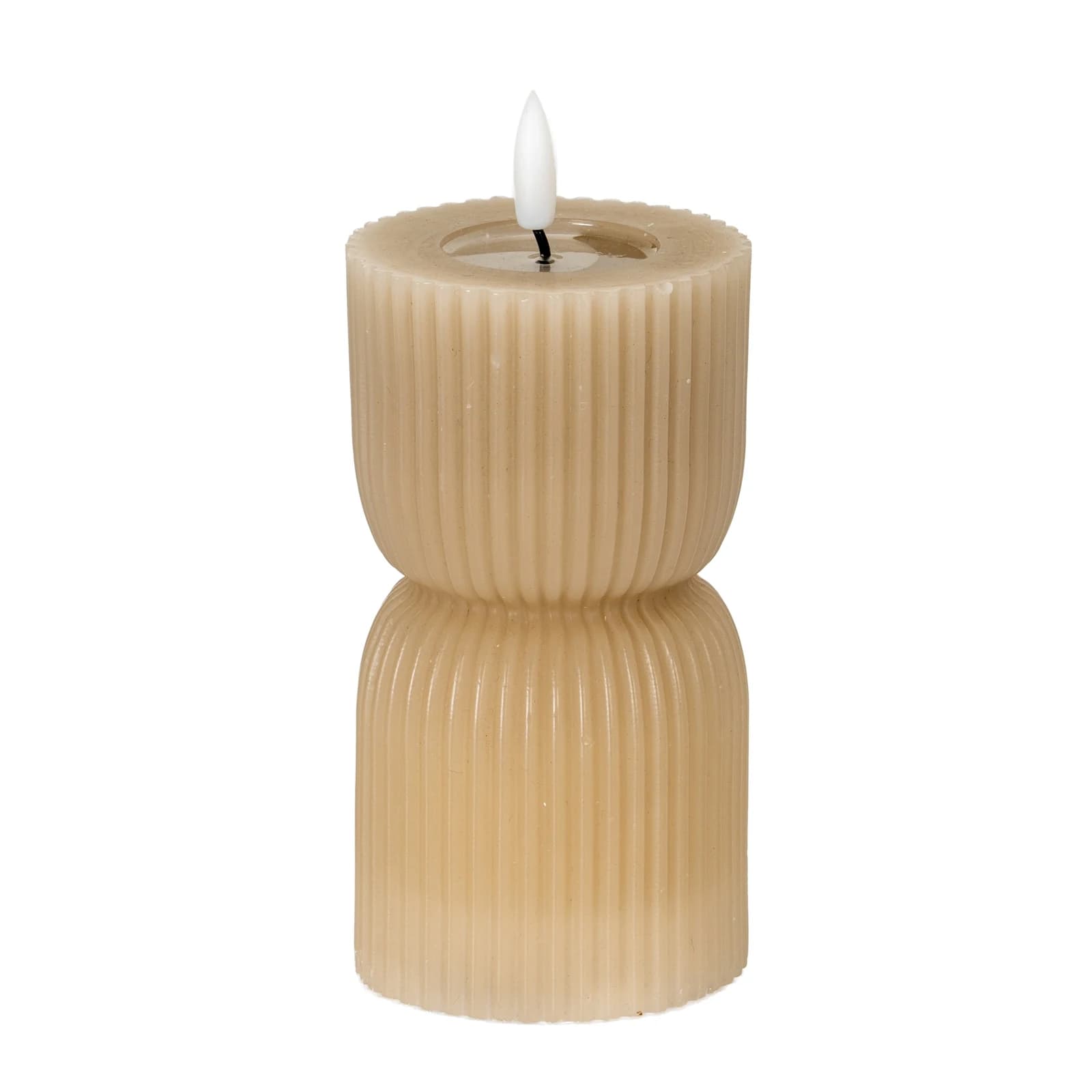 Luxe Collection Natural Glow 2.75x6 Stone Carved LED Candle - Candles, photo 2 of 5