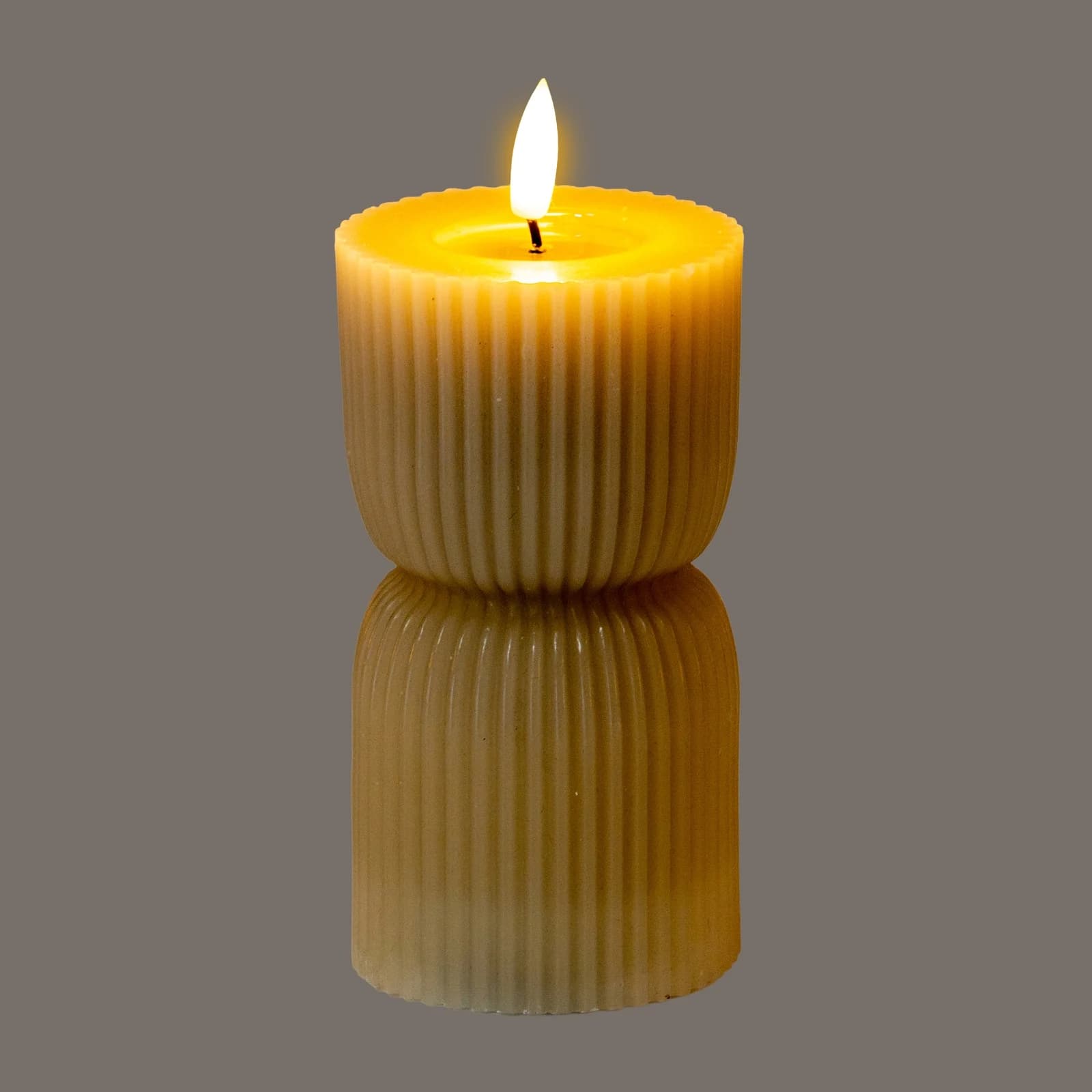 Luxe Collection Natural Glow 2.75x6 Stone Carved LED Candle - Candles, photo 3 of 5