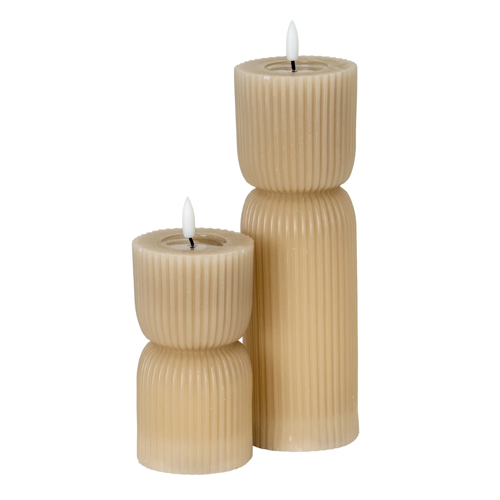 Luxe Collection Natural Glow 2.75x6 Stone Carved LED Candle - Candles, photo 4 of 5