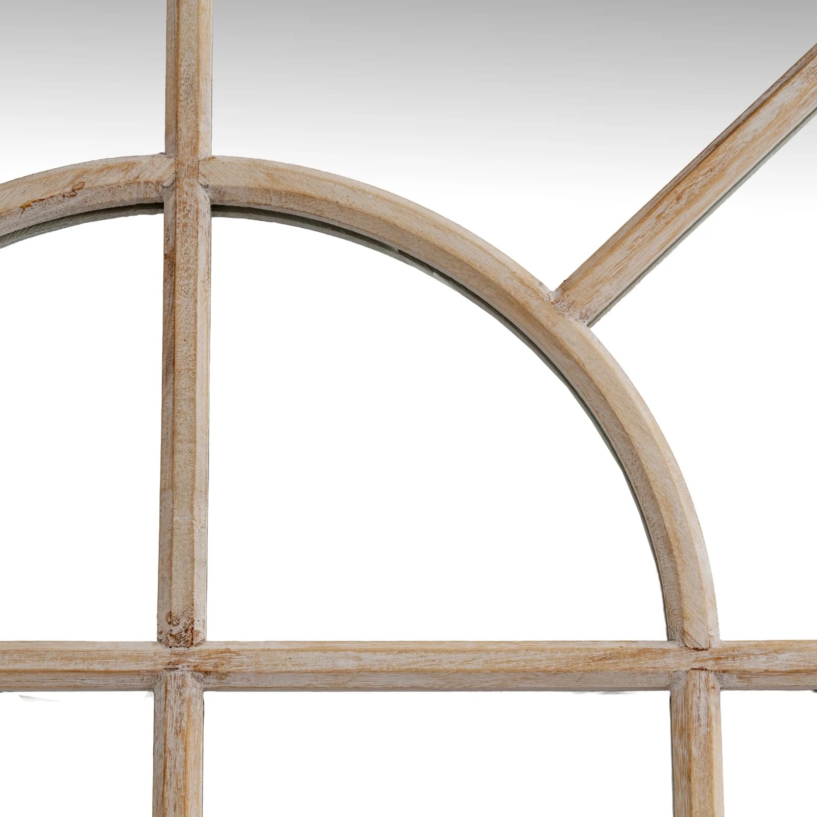 Washed Wood Arched Window Mirror - Mirrors, photo 3 of 5