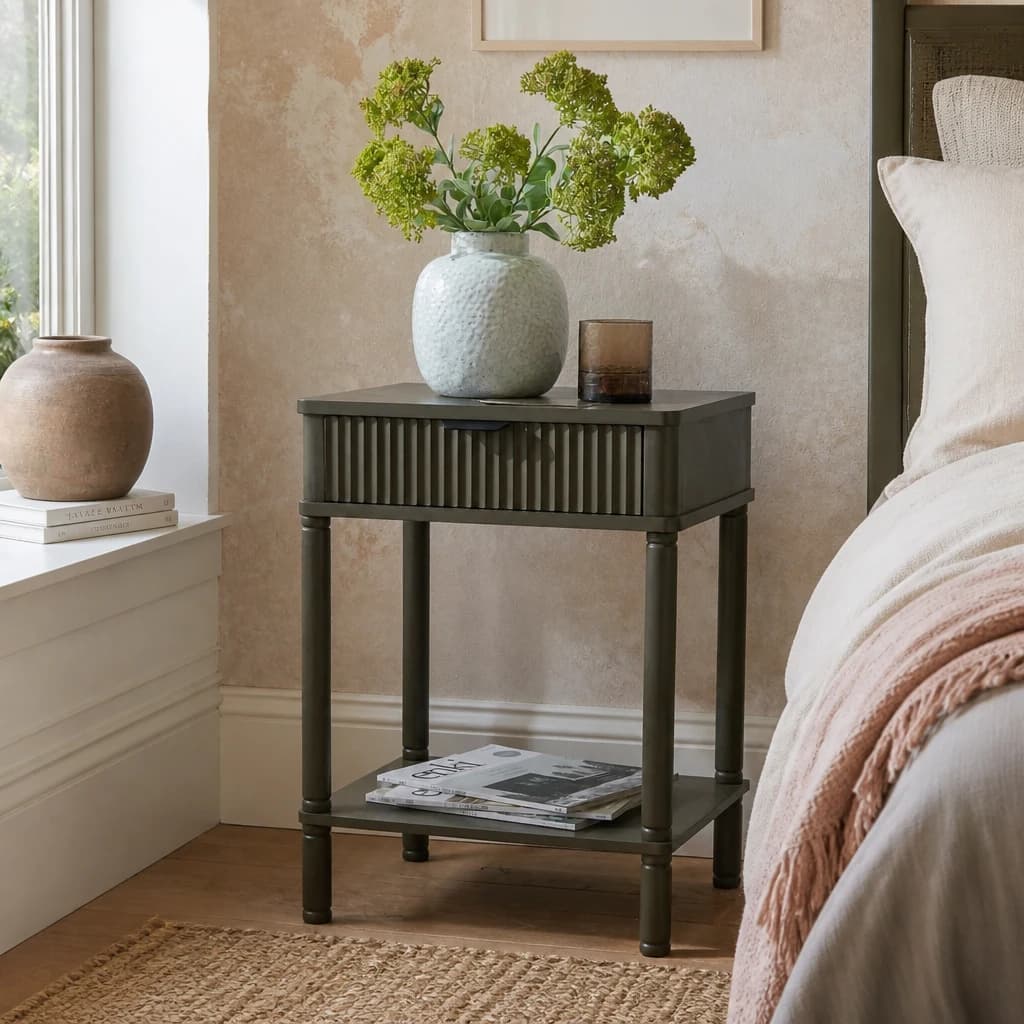 Reed Collection 1 Drawer Side Table