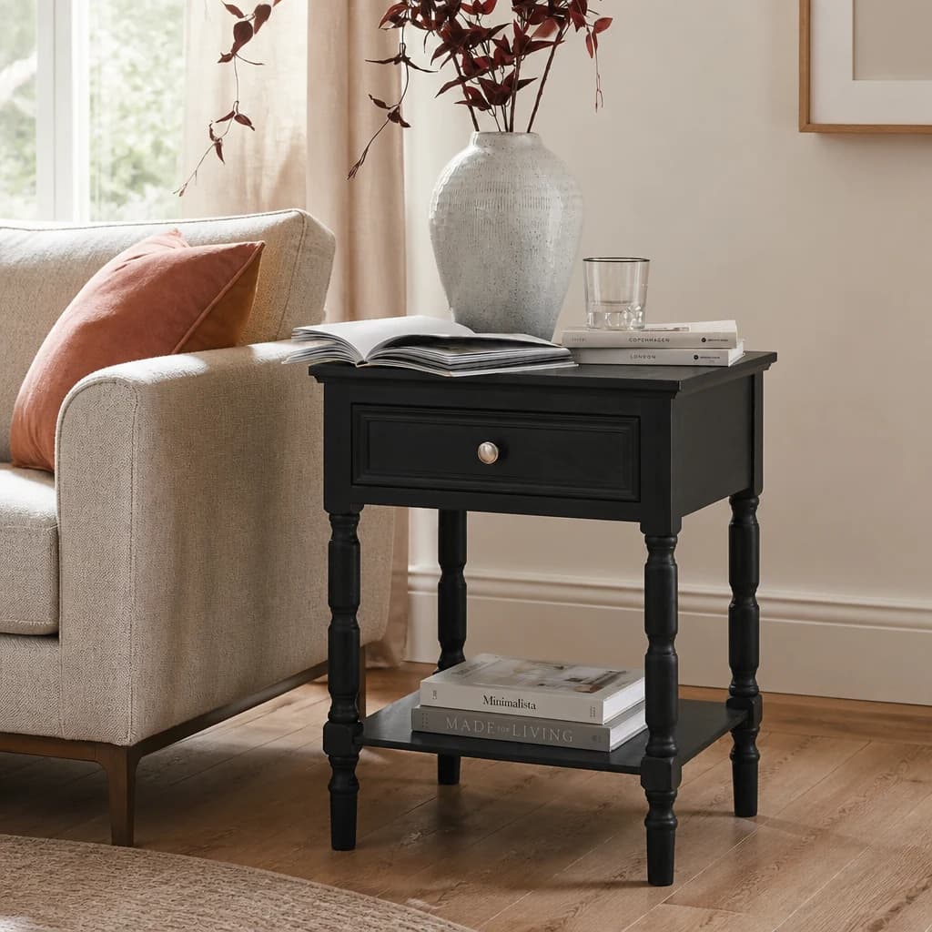 Contour Collection 1 Drawer Side Table