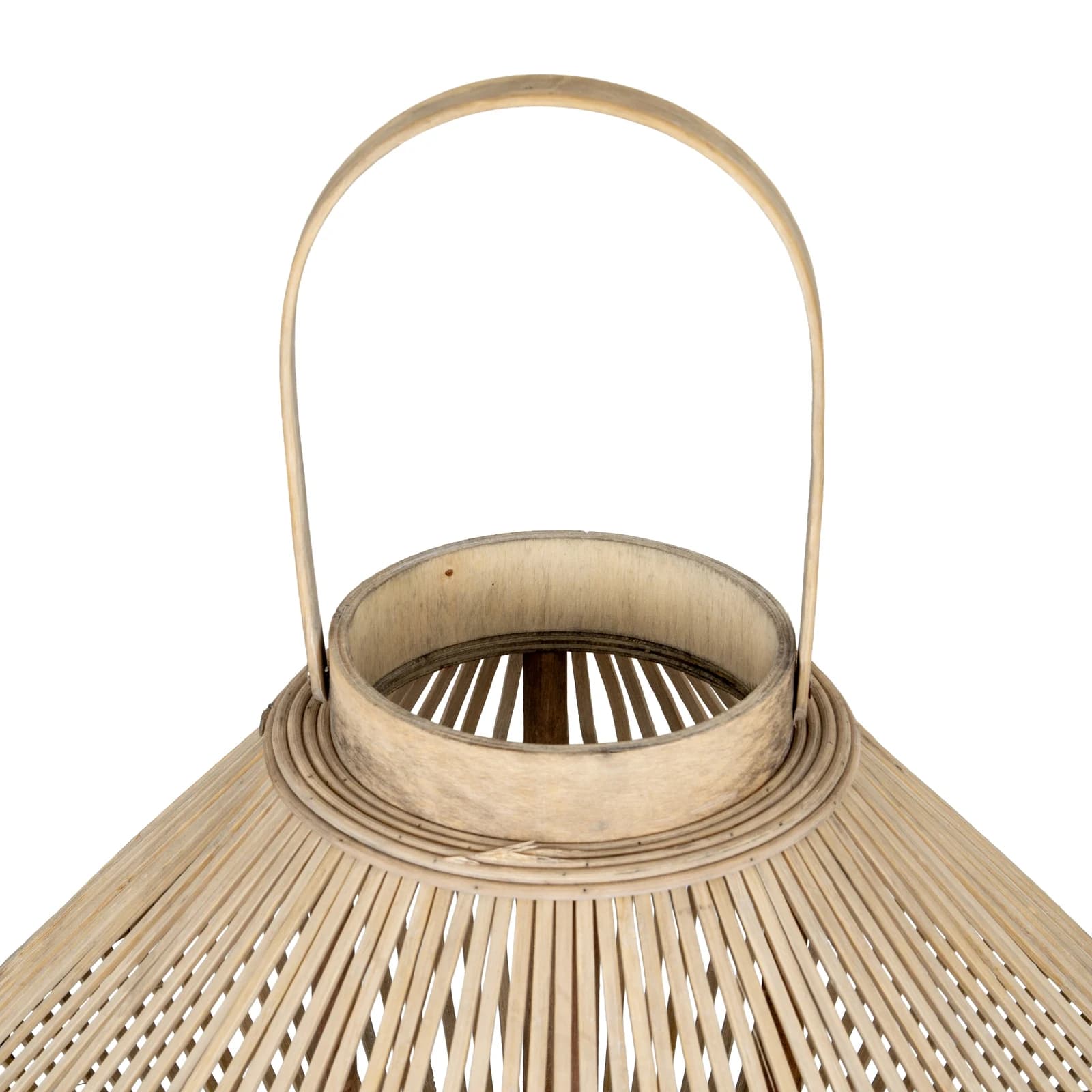 Cone Wicker Lantern With Glass Holder - Lanterns, photo 4 of 5