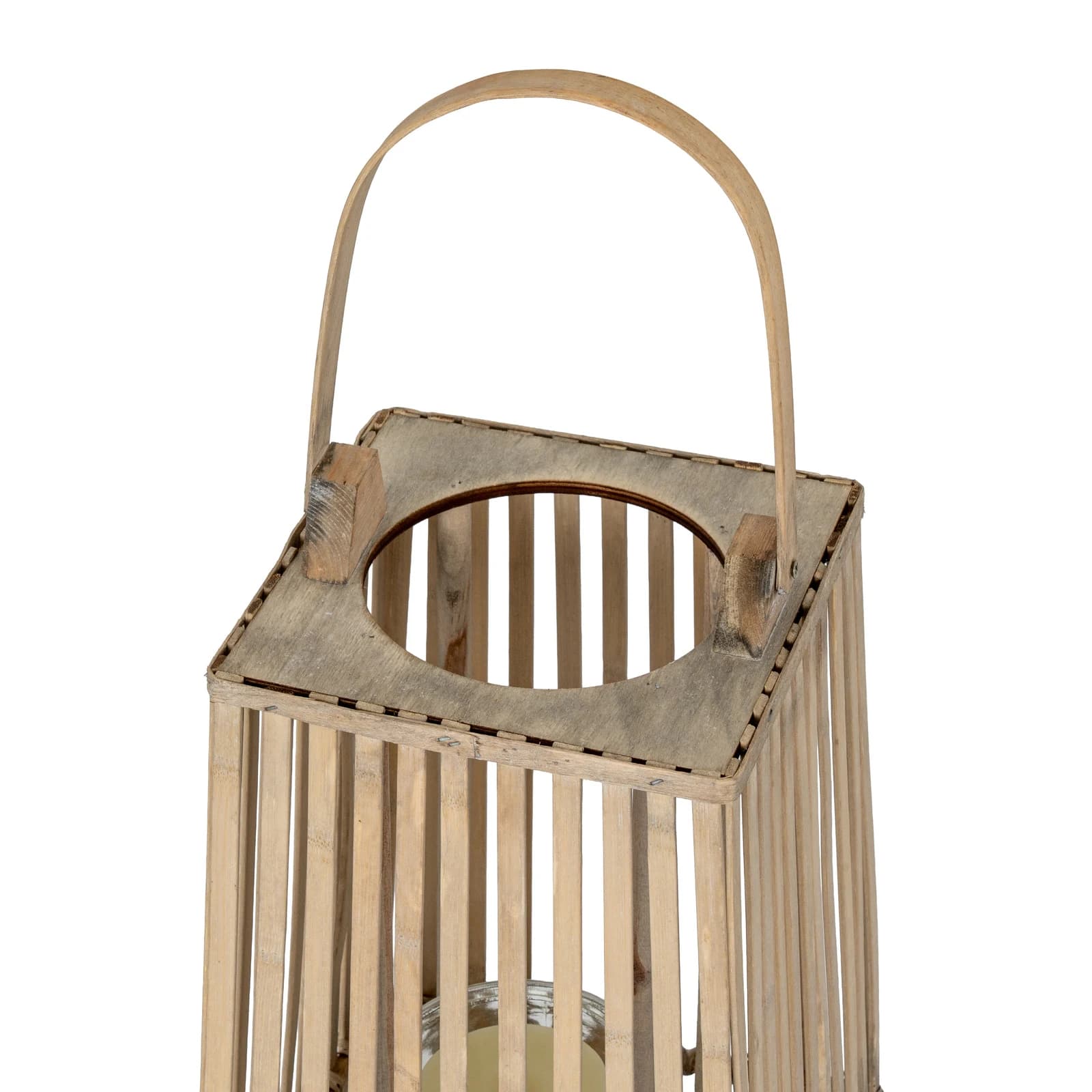 Small Silo Wicker Lantern With Glass Holder - Lanterns, photo 5 of 6