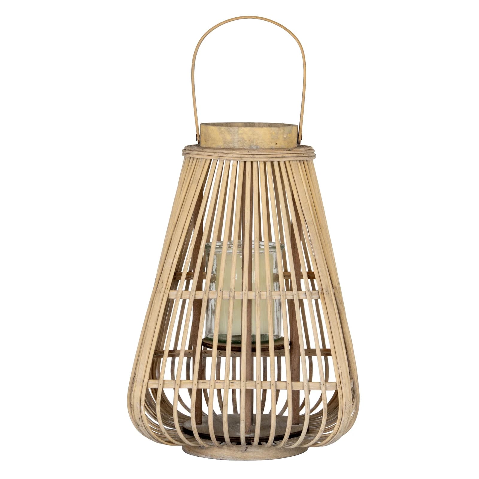 Large Peardrop Wicker Lantern With Glass Holder - Lanterns, photo 3 of 6