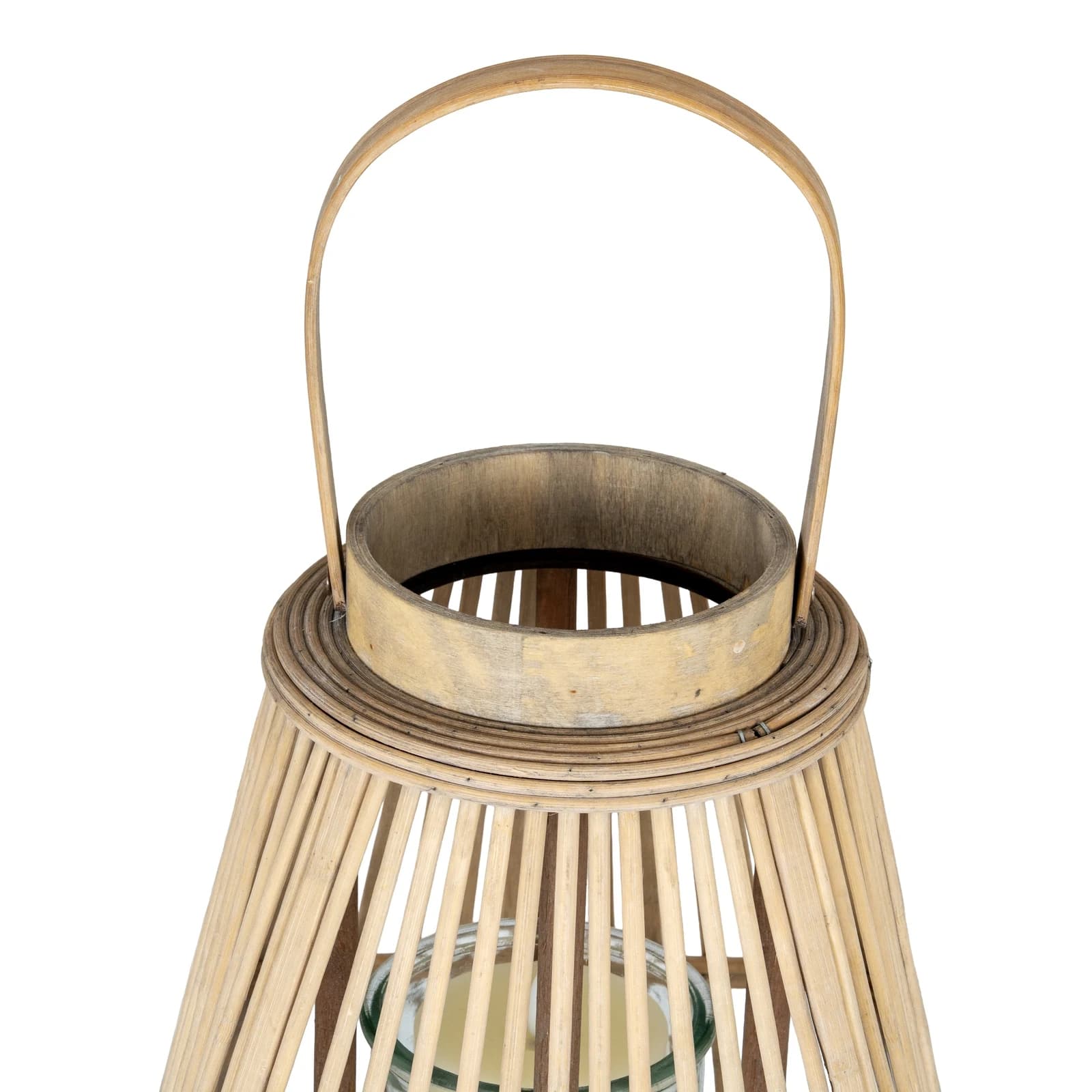 Large Peardrop Wicker Lantern With Glass Holder - Lanterns, photo 4 of 6