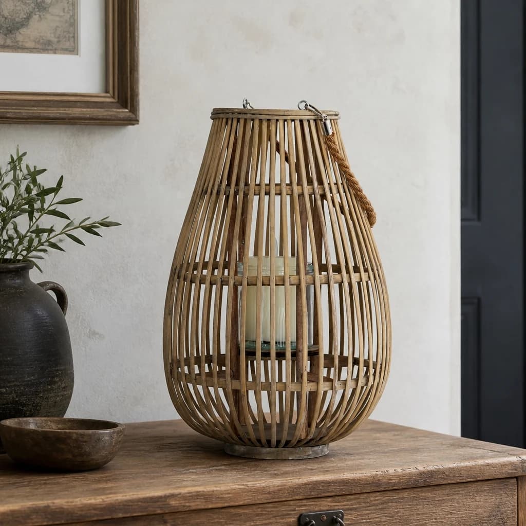 Medium Ellipse Lantern With Glass Holder